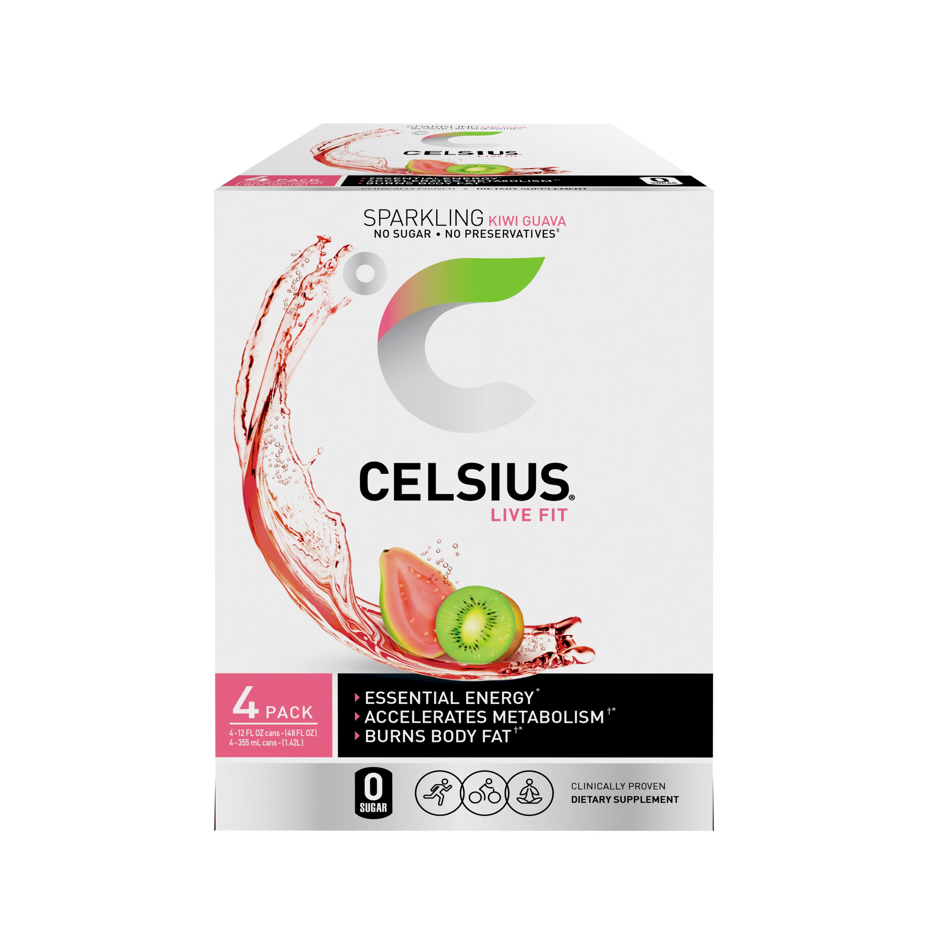 Celsius 889392010152 48-Pack 48-fl oz Kiwi Guava Energy Drink