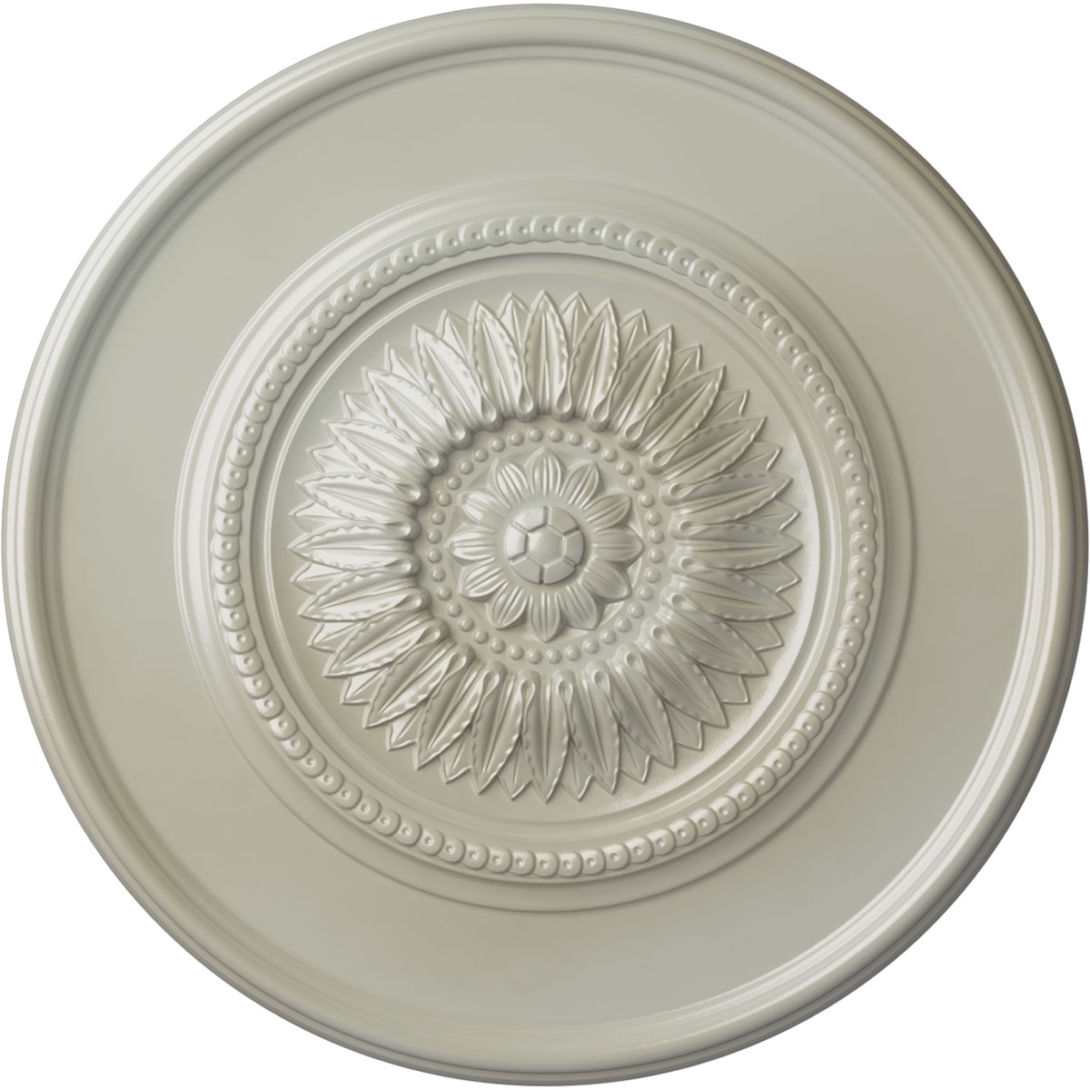 Ekena Millwork CM41FLFBS Large Floral 41.125-in W x 41.125-in L Painted Flash Blue Polyurethane Whole Ceiling Medallion