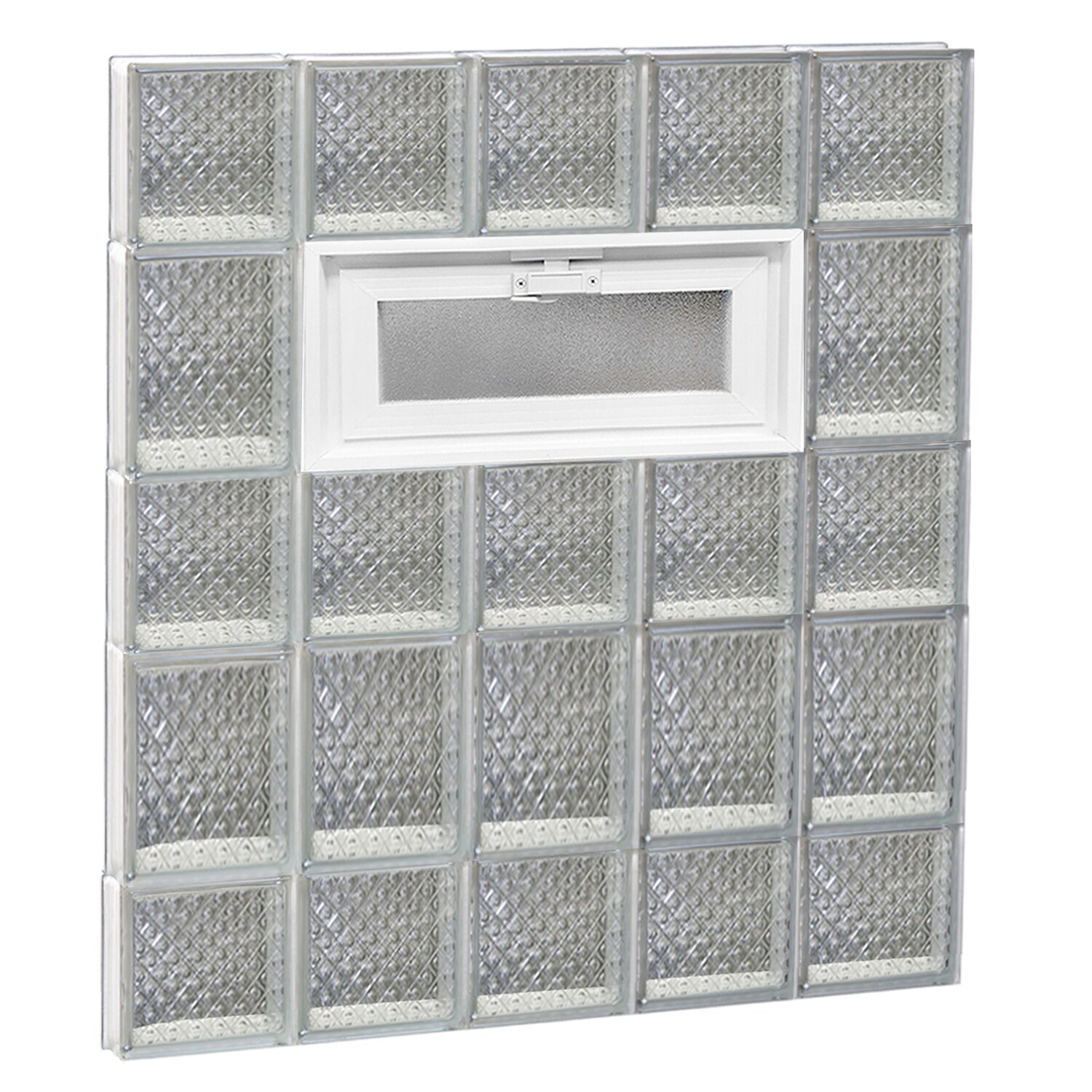 REDI2SET V3034DP Diamond Glass 28-3/4-in x 32-3/4-in Frameless Replacement Vented Glass Block Window