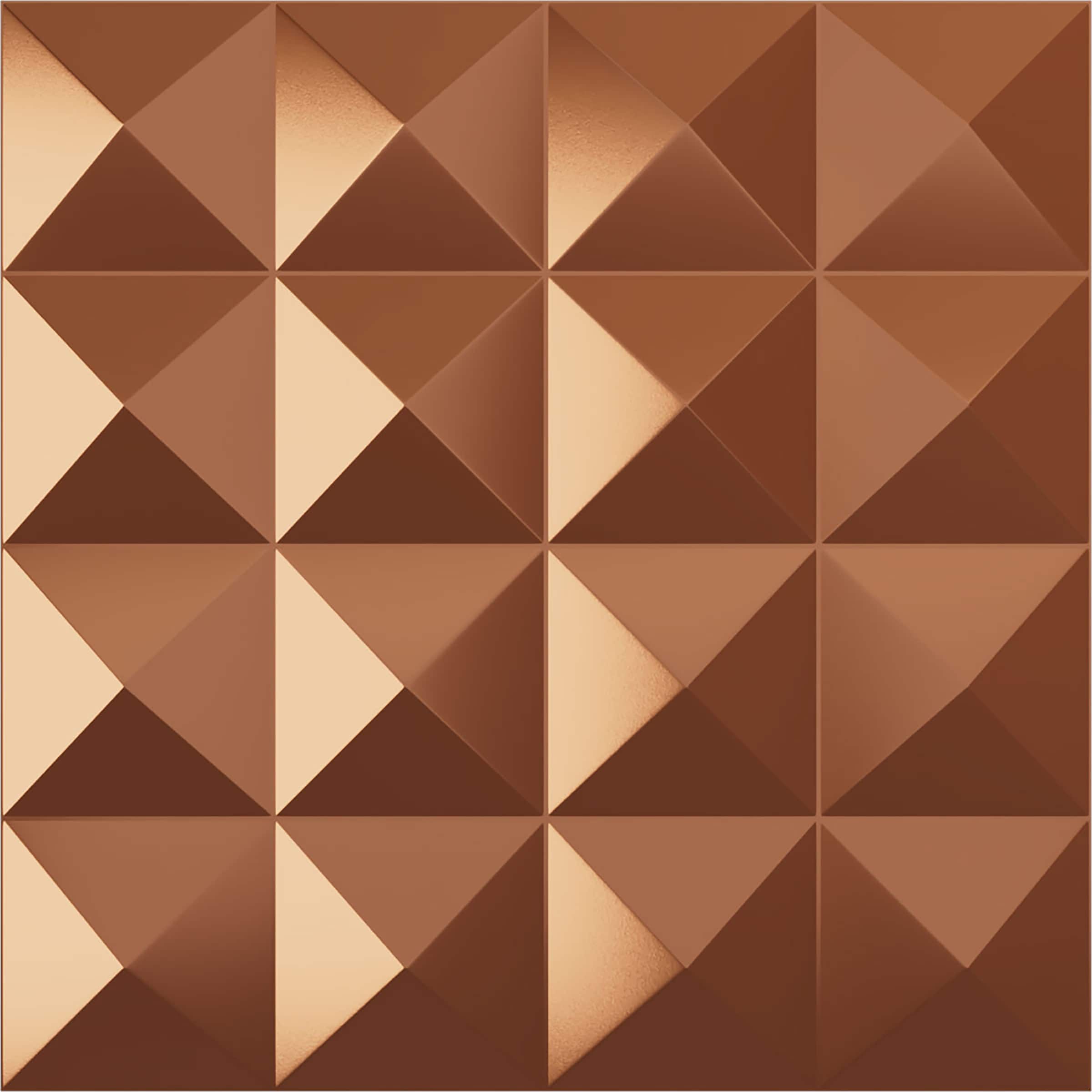 Ekena Millwork WP20X20CNBCO 19-5/8-in x 19-5/8-in Embossed Paintable/Stainable Copper PVC Geometric Wall Panel ( 2.67-sq ft )
