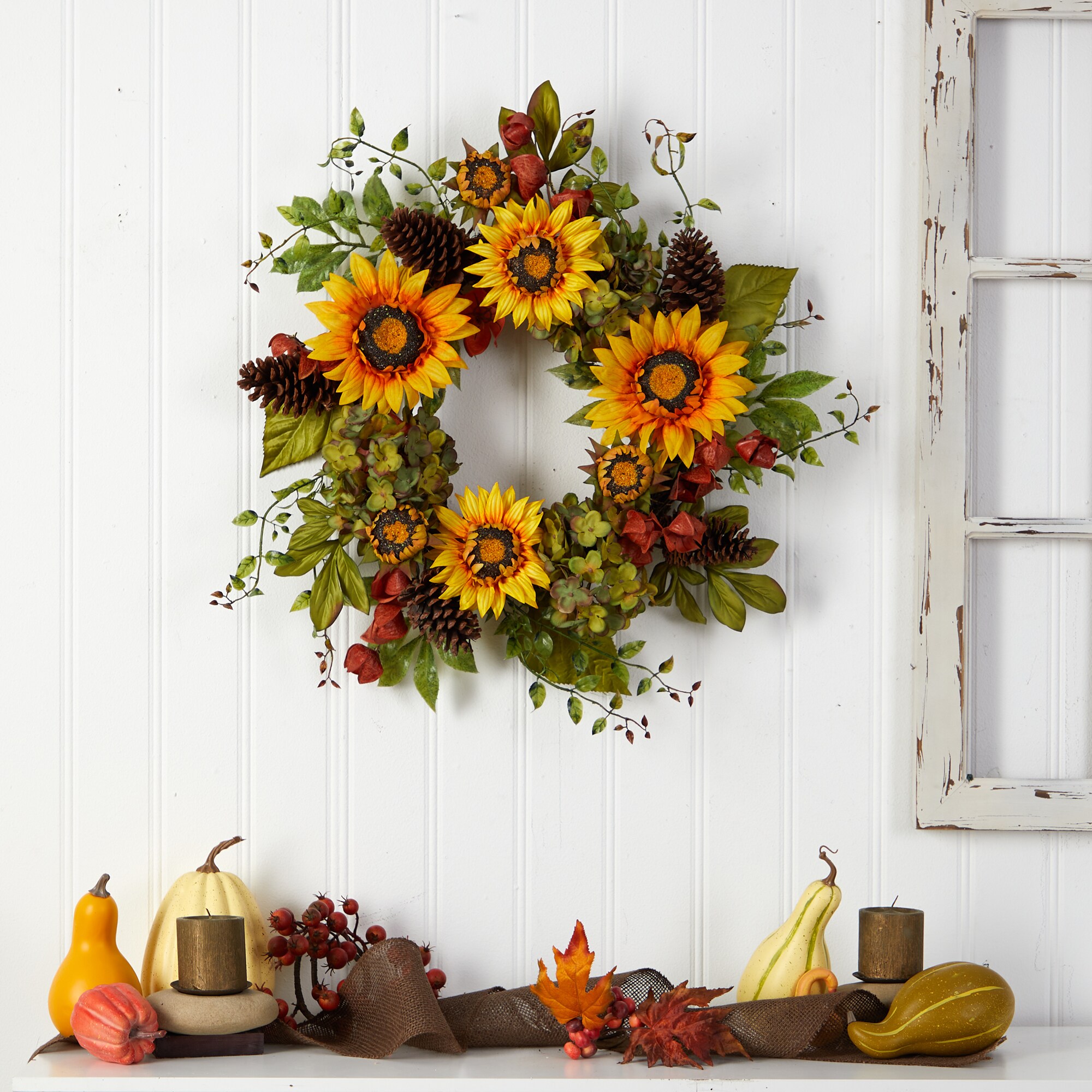 Nearly Natural W1226 Artificial-Thanksgiving-Wreaths - View #5
