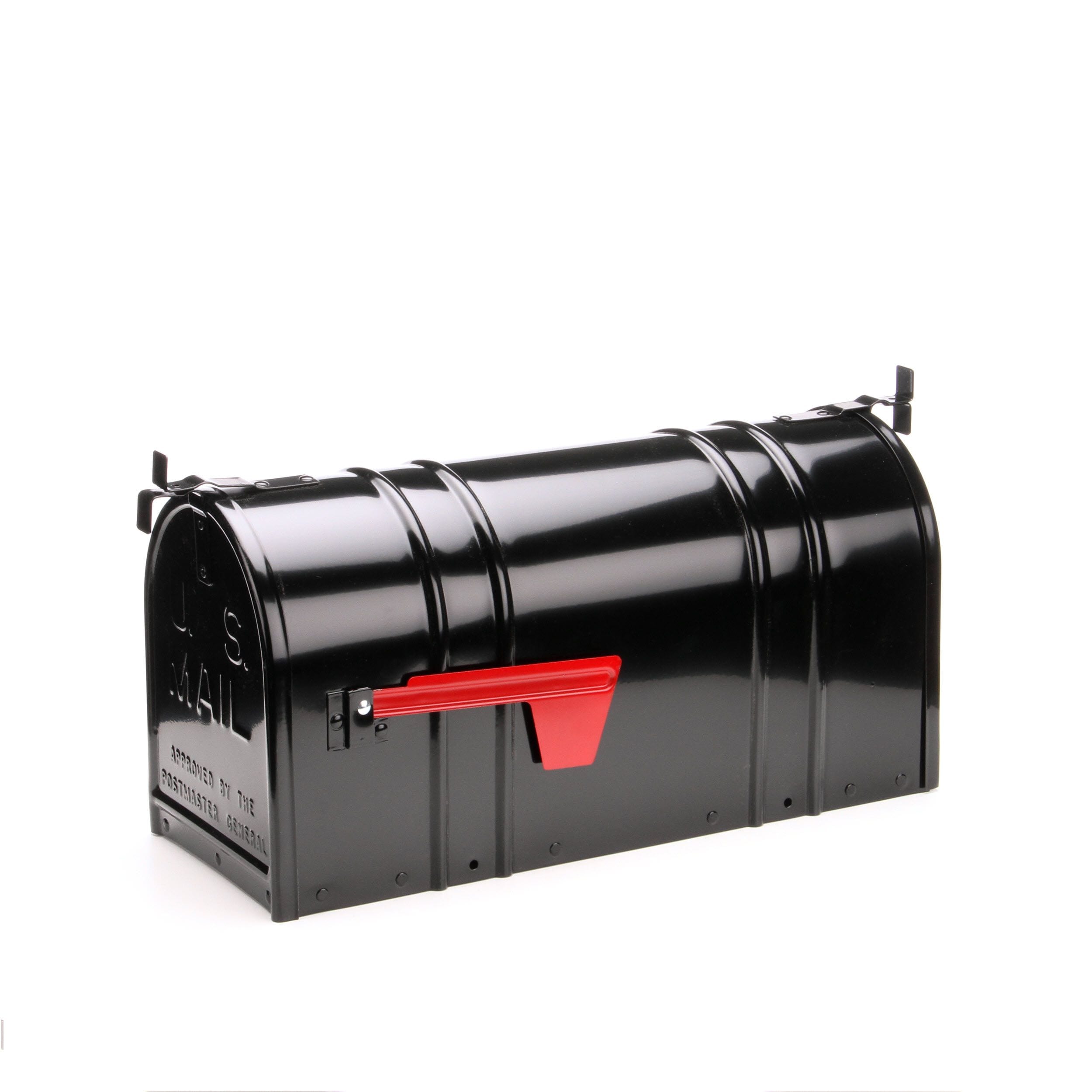 Postal Pro Post-Mount Double Door Mailbox Heavy-duty Steel Black w/ Powder Paint 