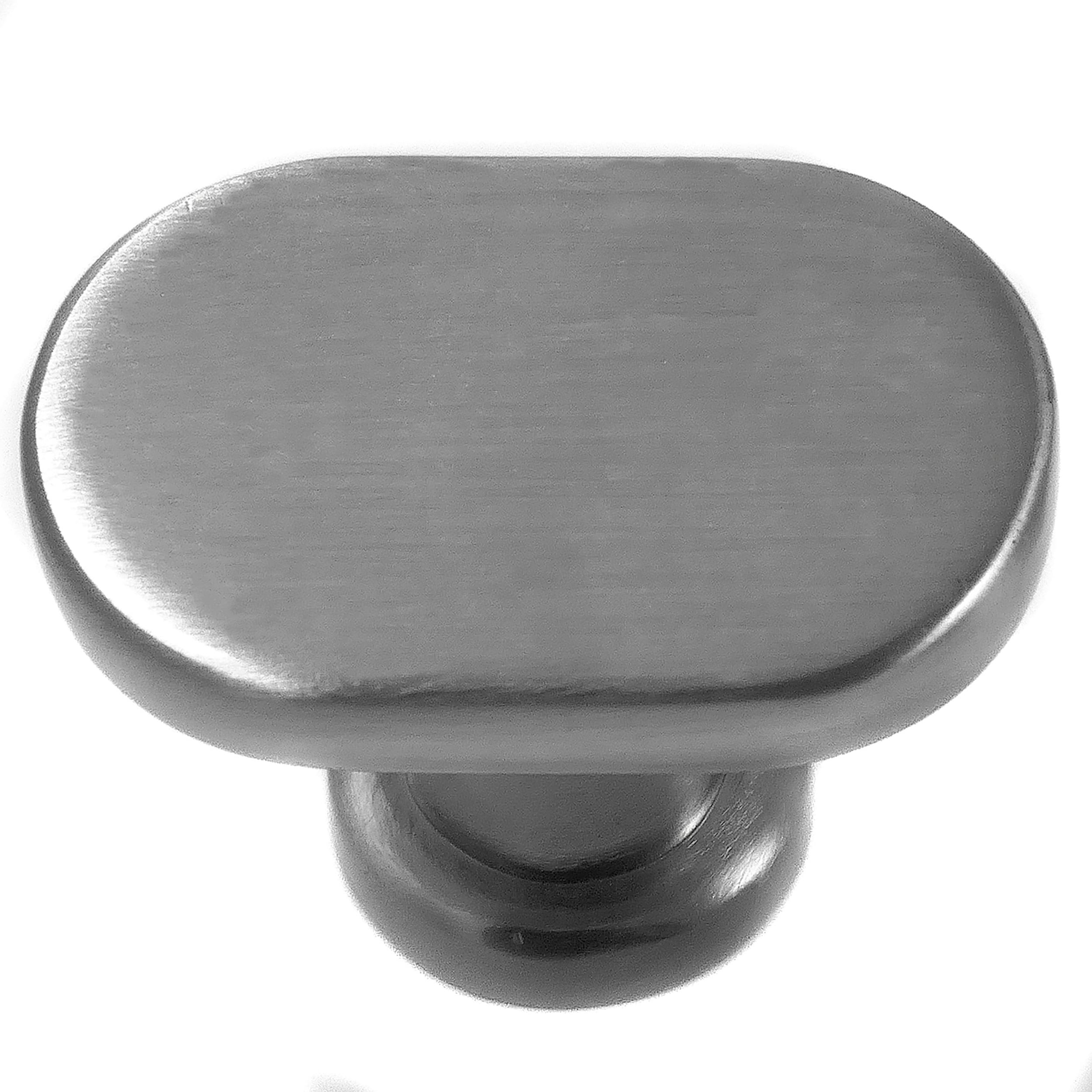 MNG Hardware 81228 Aspen 7/8-in Satin Nickel Oval Transitional Cabinet Knob