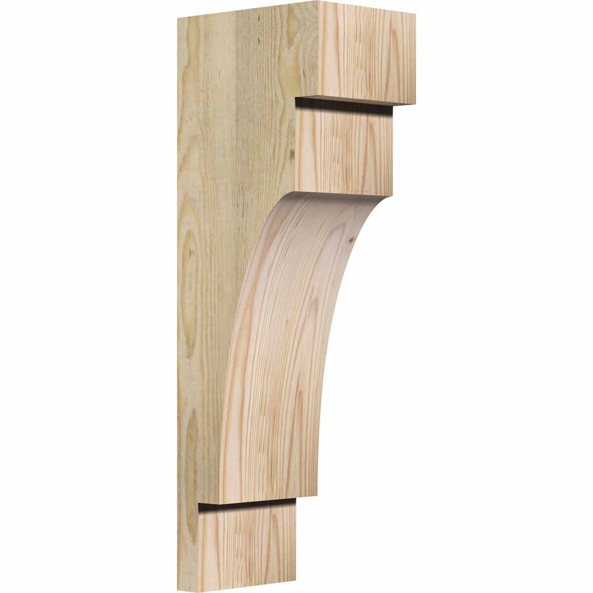 Ekena Millwork COR06X08X24MED00RDF 6-in x 8-in x 24-in Mediterranean Unfinished Douglas fir Wood Paintable/Stainable Corbel