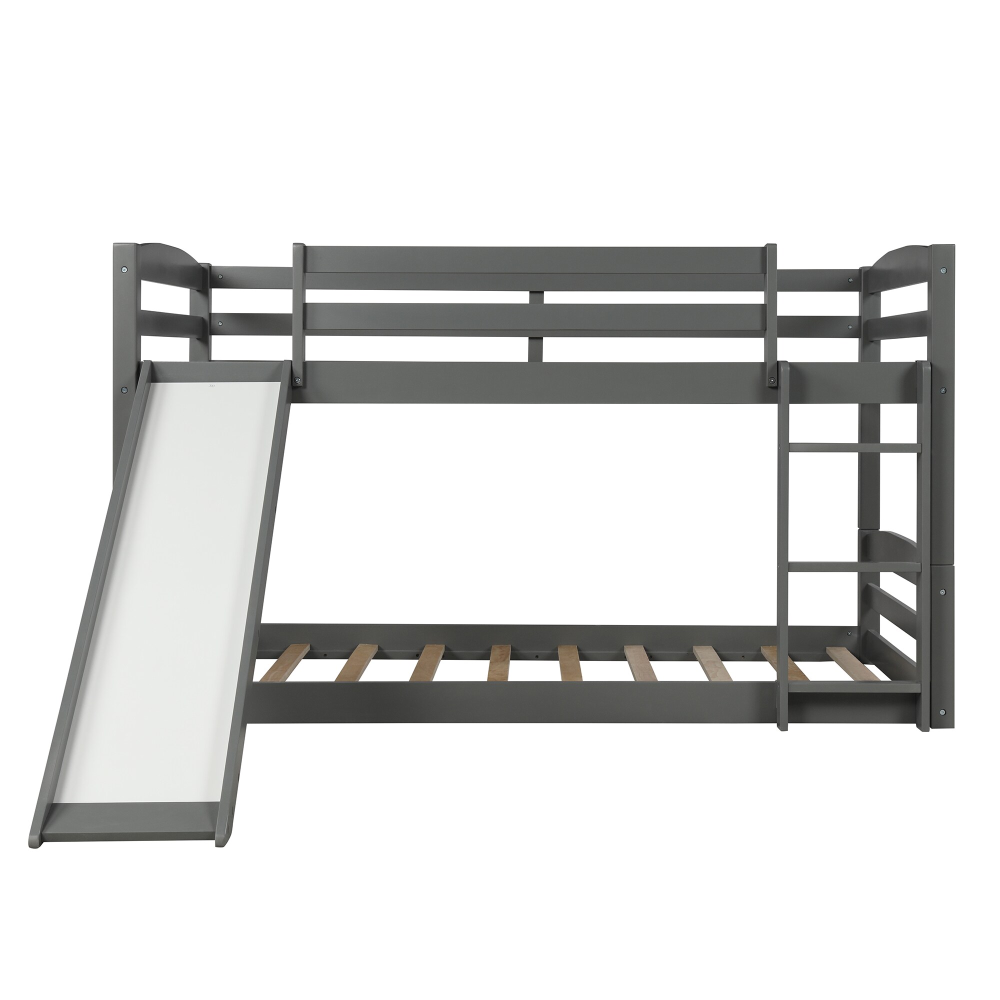 Mondawe Twin Over Bunk Bed With, Replacement Slide For Bunk Bed