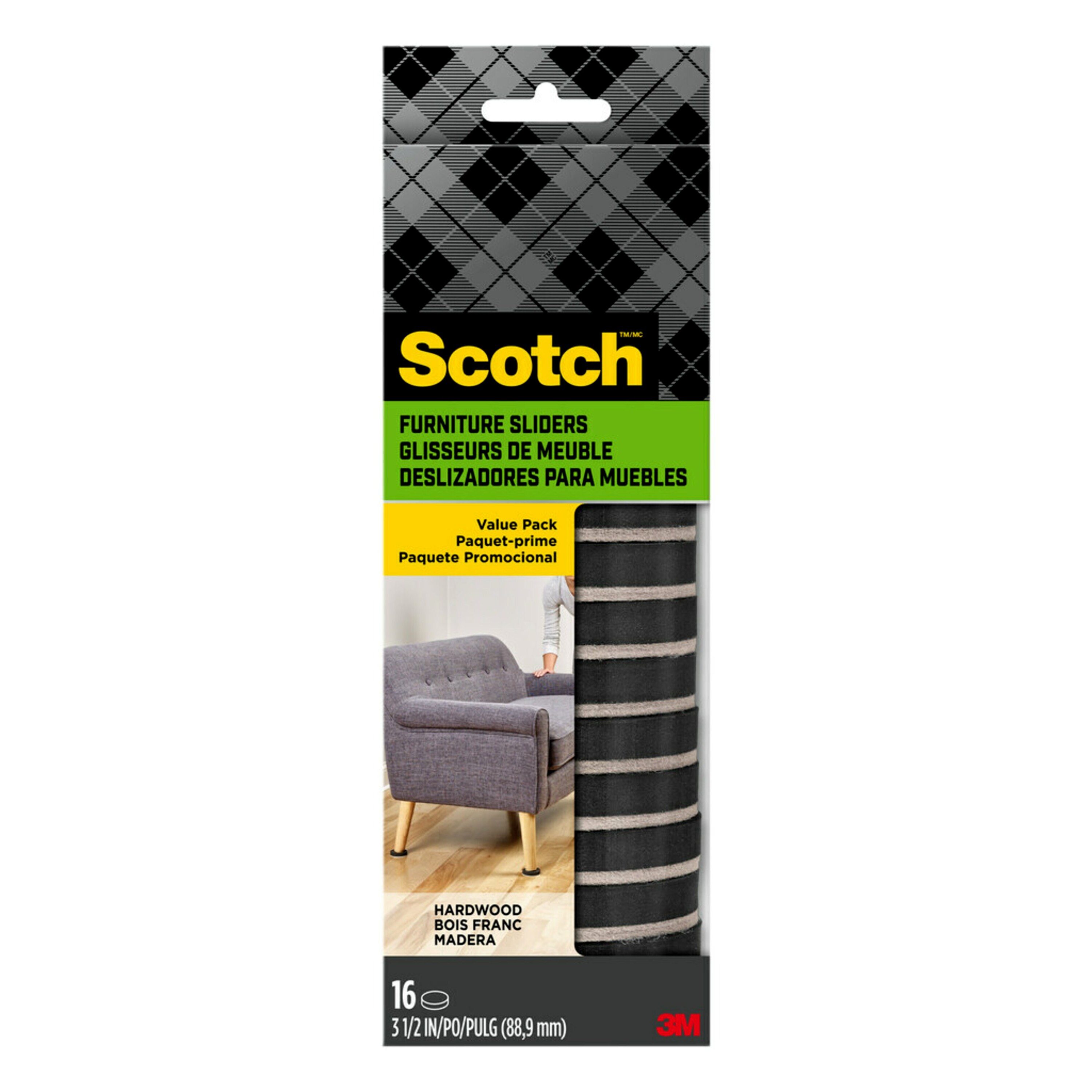 Scotch 2-1/8 in. White Furniture Sliders (4-Pack) SP650-NA - The Home Depot