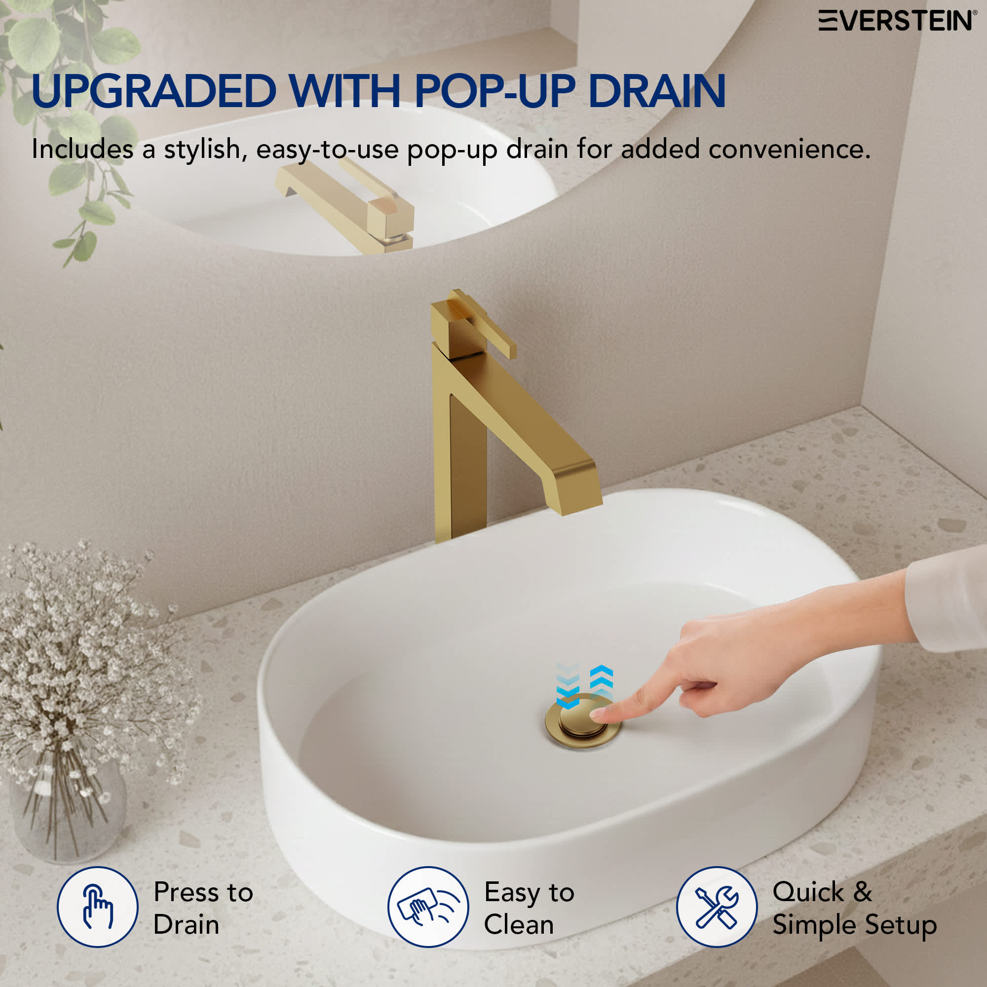 EVERSTEIN SFS-1312B-GD Lavatory-Faucets - View #7