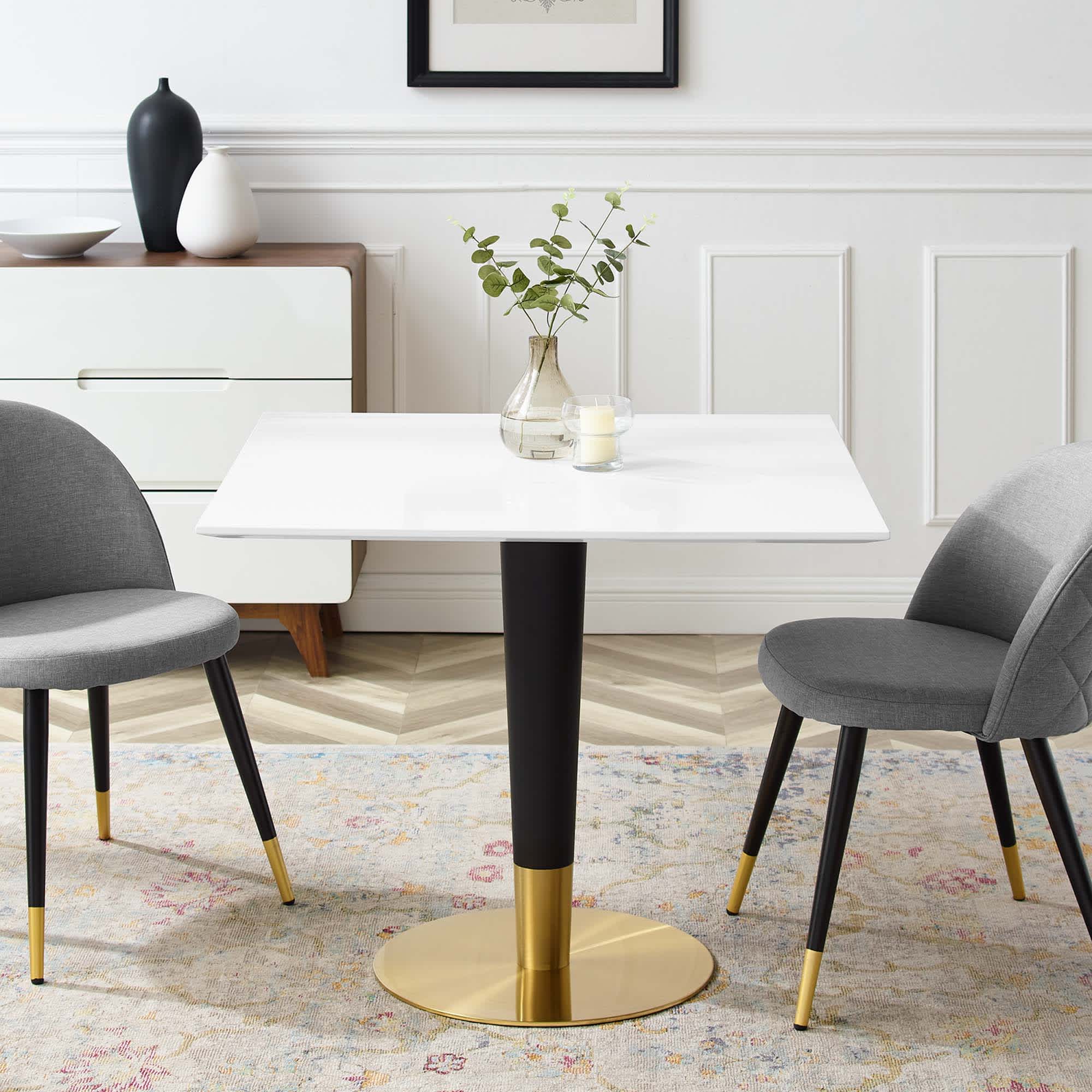 Modway EEI-5120-GLD-WHI Dining-Tables - View #2