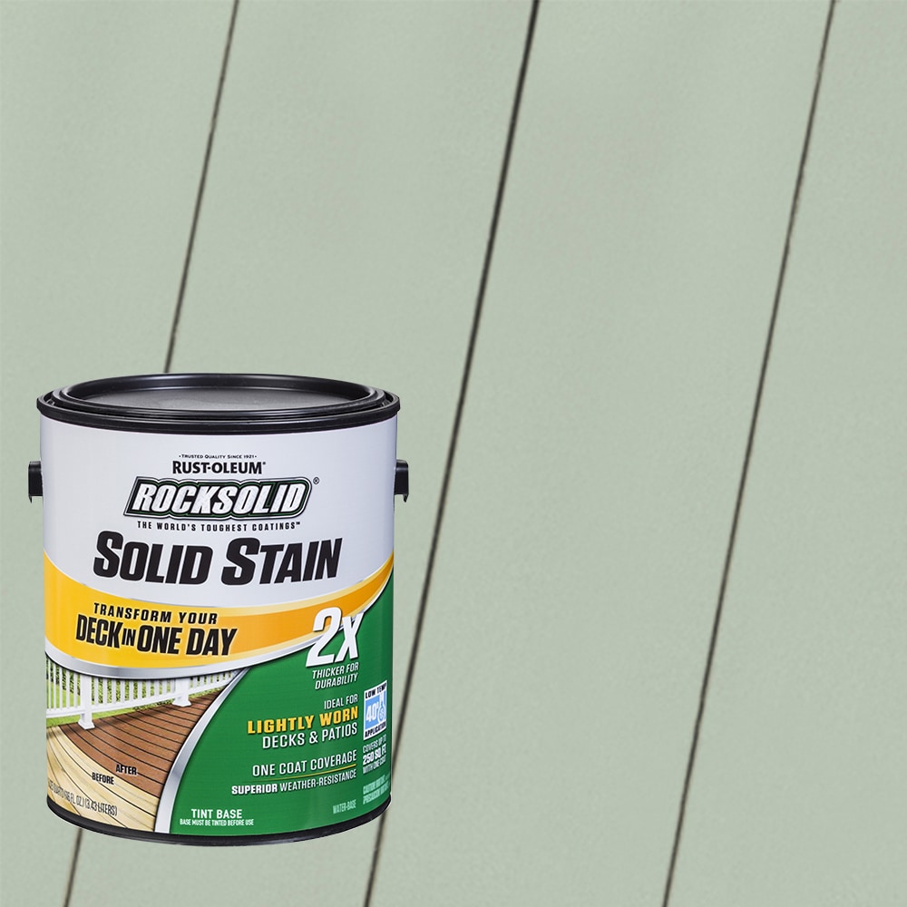Rust-Oleum 319766T RockSolid 2X Solid Stain Pre-Tinted Marsh Solid Exterior Wood Stain and Sealer in One ( 1-gallon )