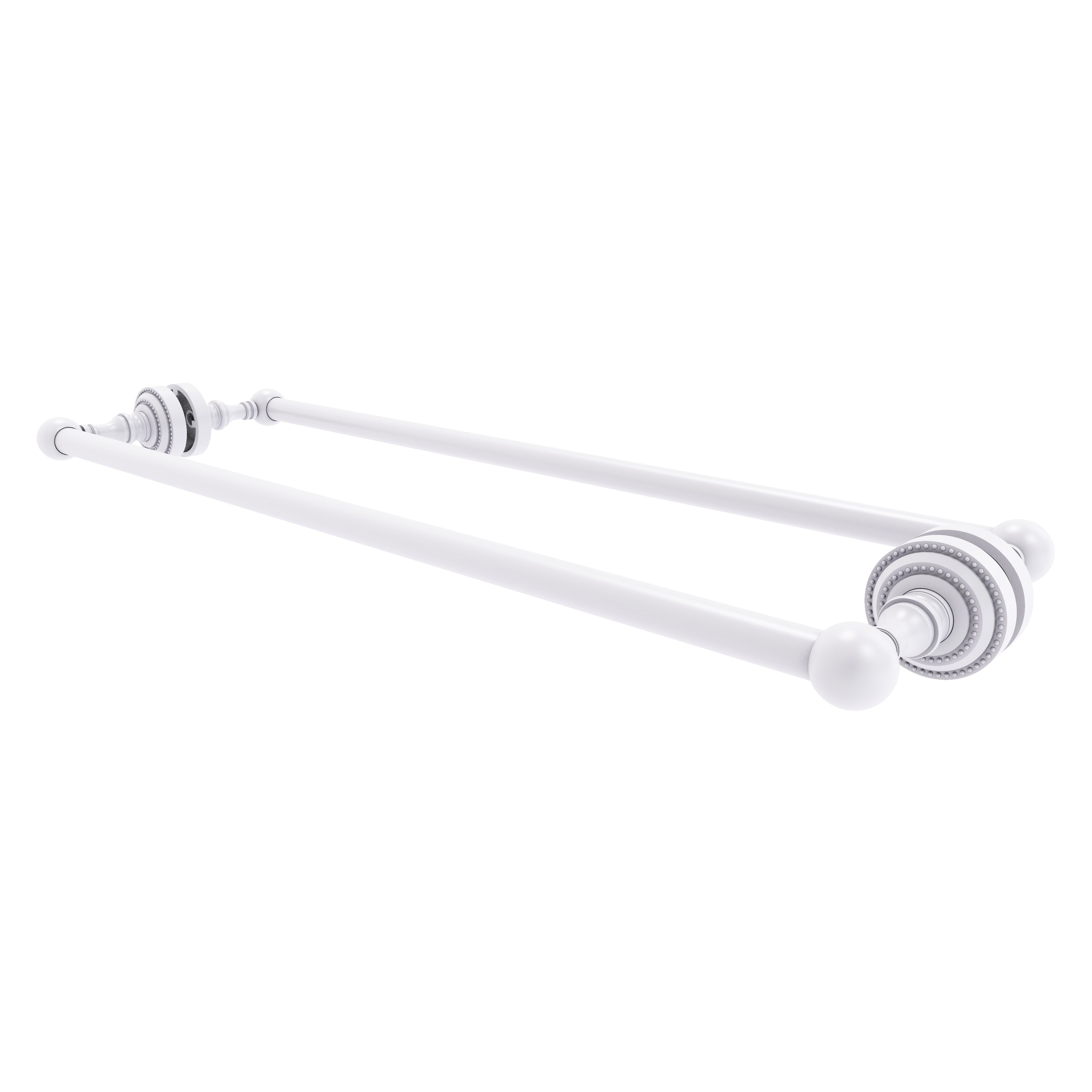 Allied Brass DT-41-BB-24-WHM Dottingham 24-in double Matte White Wall mount Double Towel Bar