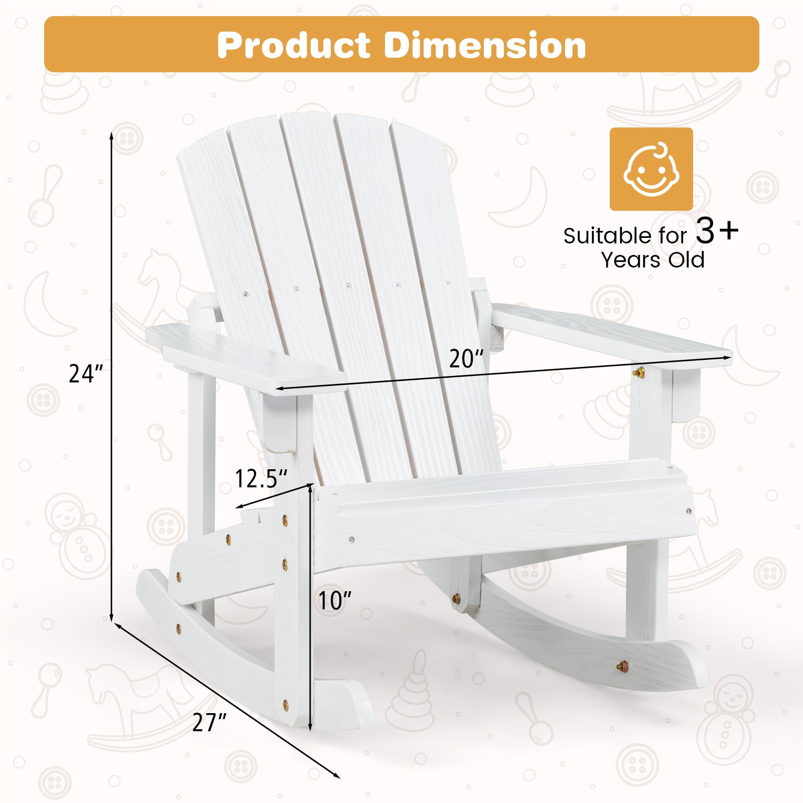 SUGIFT ZMLW014SUGHY1457 Kids-Chairs - View #3