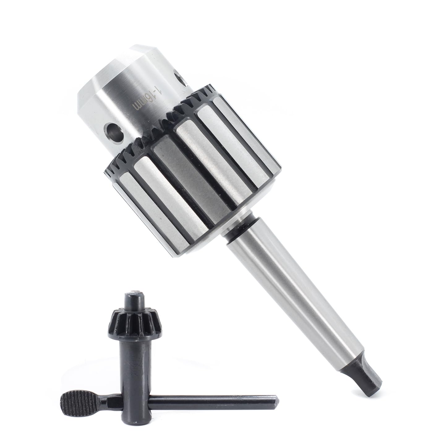 DYRCJ  Drill Chuck JT33 Key Type with 5/8 Inch 1-16mm Capacity and MT2 Morse Taper Arbor Heavy Duty Chuck for Drill Press and Lathe