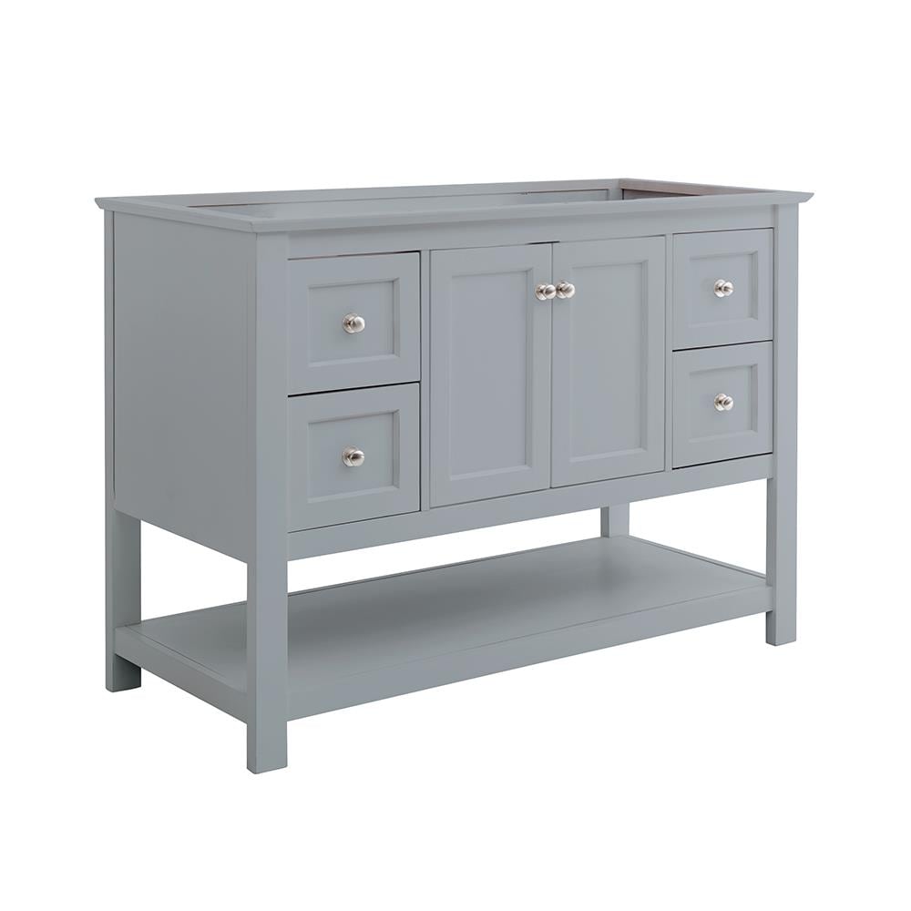 Fresca FCB2348GR Manchester 48-in Gray Bathroom Vanity Base Cabinet without Top