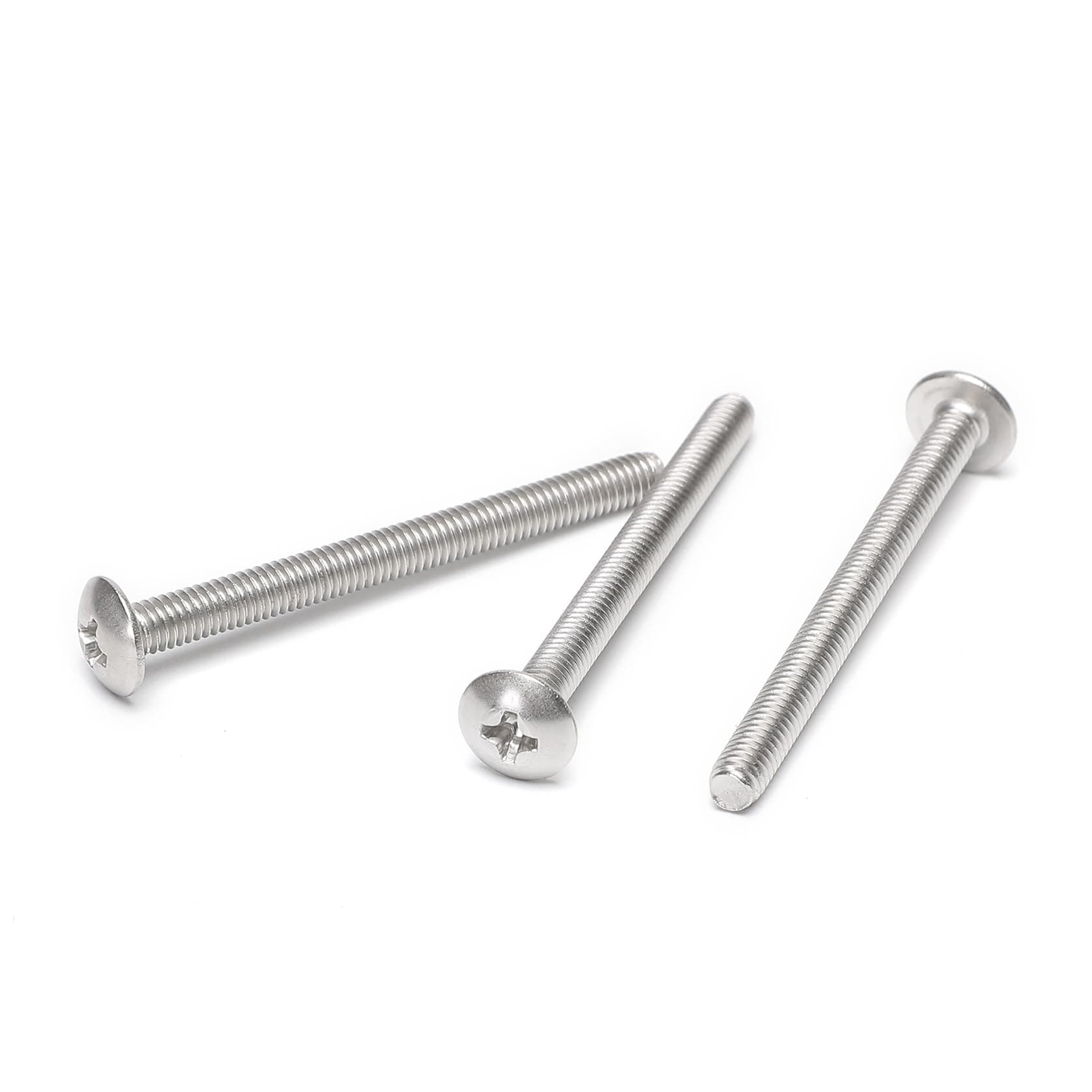 UUDULY  40 Pieces M4 by 45mm Truss Head Phillips Drive Stainless Steel Machine Screws for Cabinet Drawer Knob Pull Handle Fastening