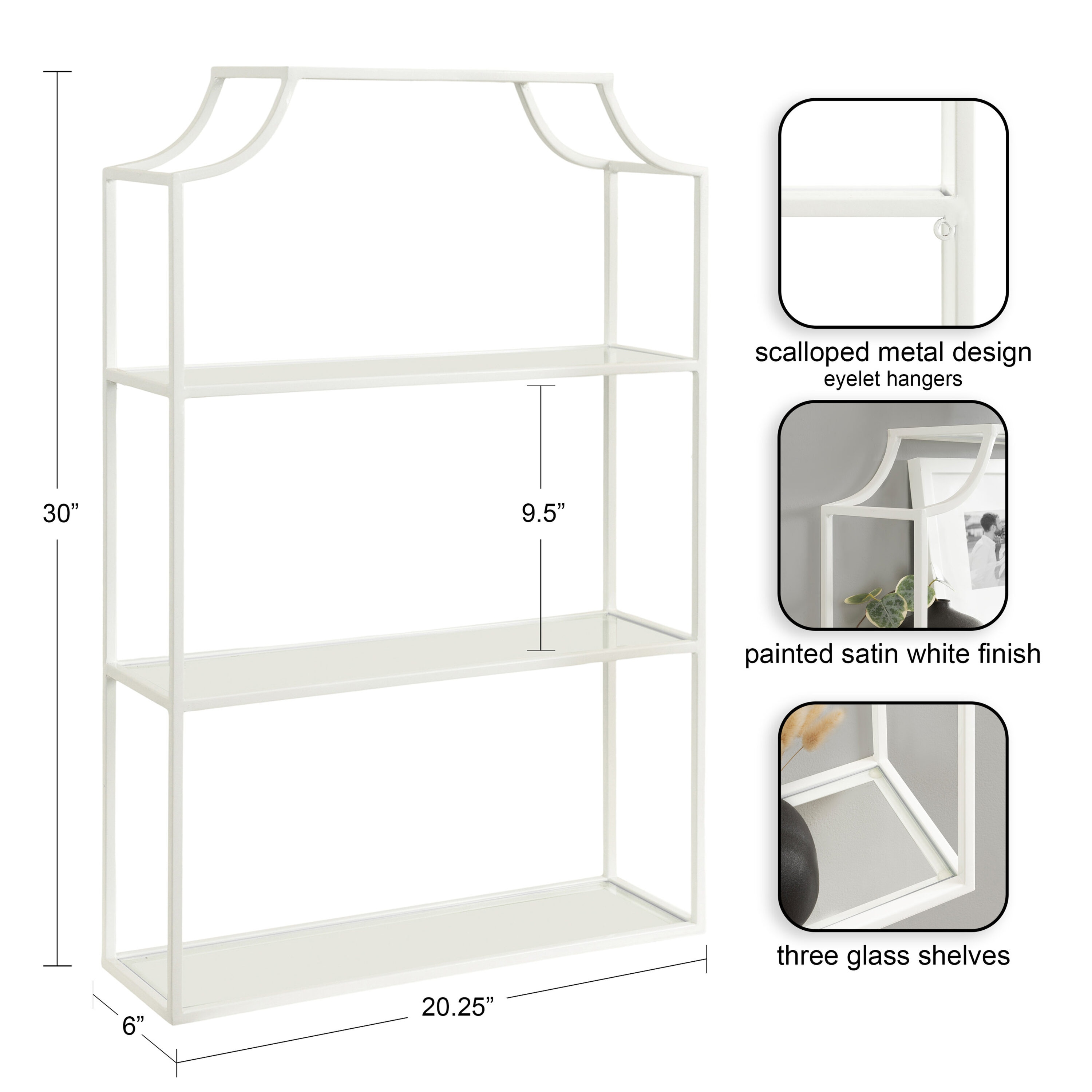 Kate and Laurel 227738 Wall-Mounted-Shelving - View #2