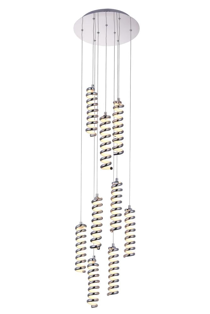 CWI Lighting 7121P14-9-601 Boreas Chrome Modern/Contemporary Geometric LED Hanging Pendant Light