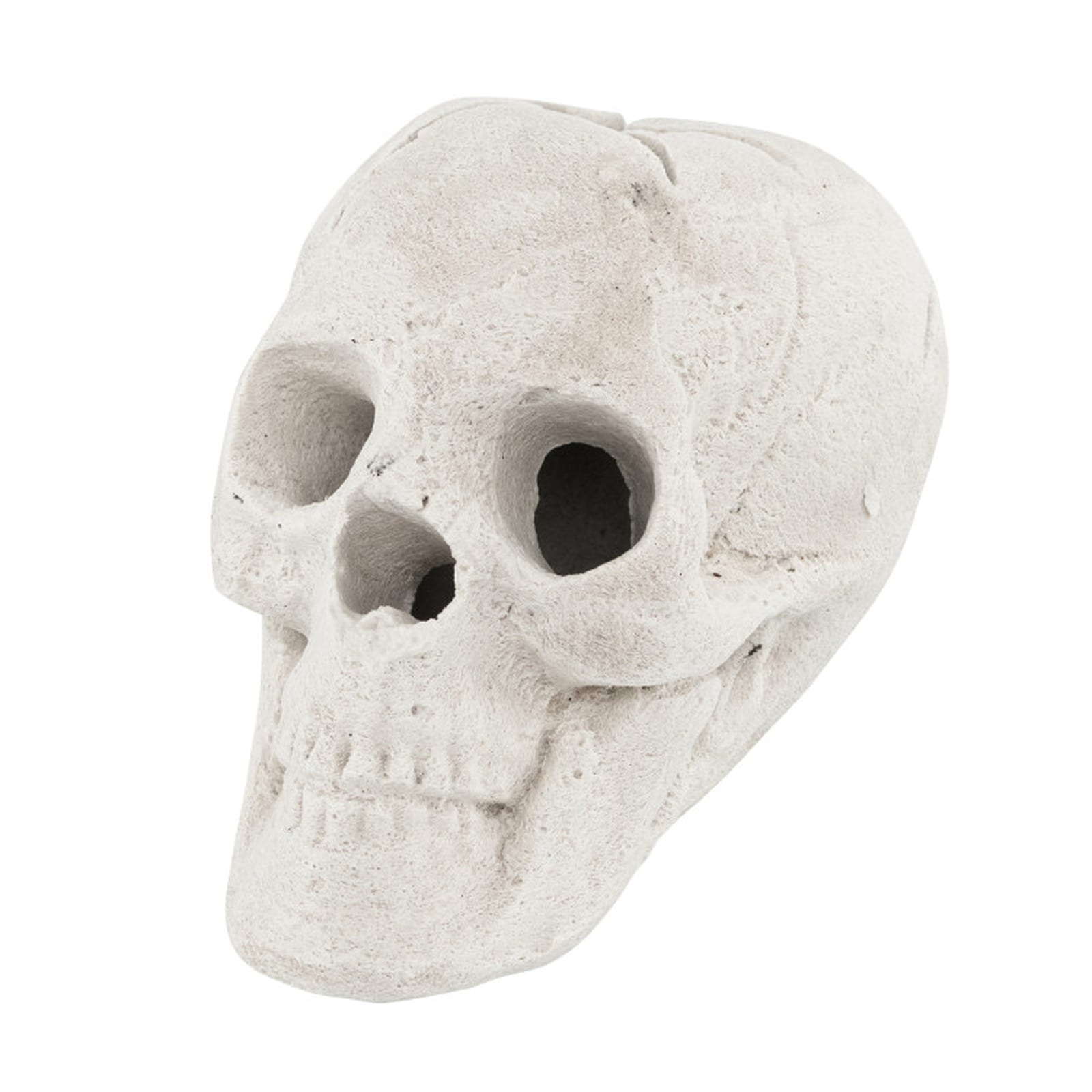 SUGIFT Halloween Fire Pit Skull Decoration - Ceramic Fibre Reusable Skull Fire Log Withstands 1832-F for Campfire Bonfire Fireplace and Haunted House Decor
