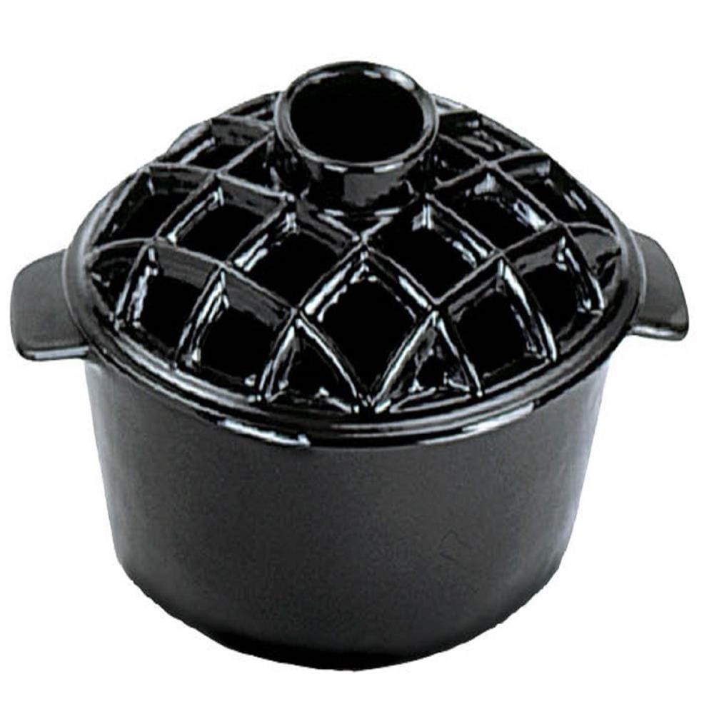 Small Lattice Wood Stove Steamer - Black