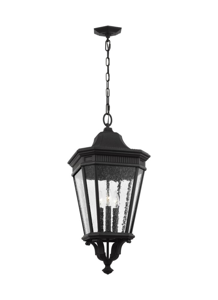 Generation Lighting Cotswold Lane 3-Light Black Traditional Clear Glass ...