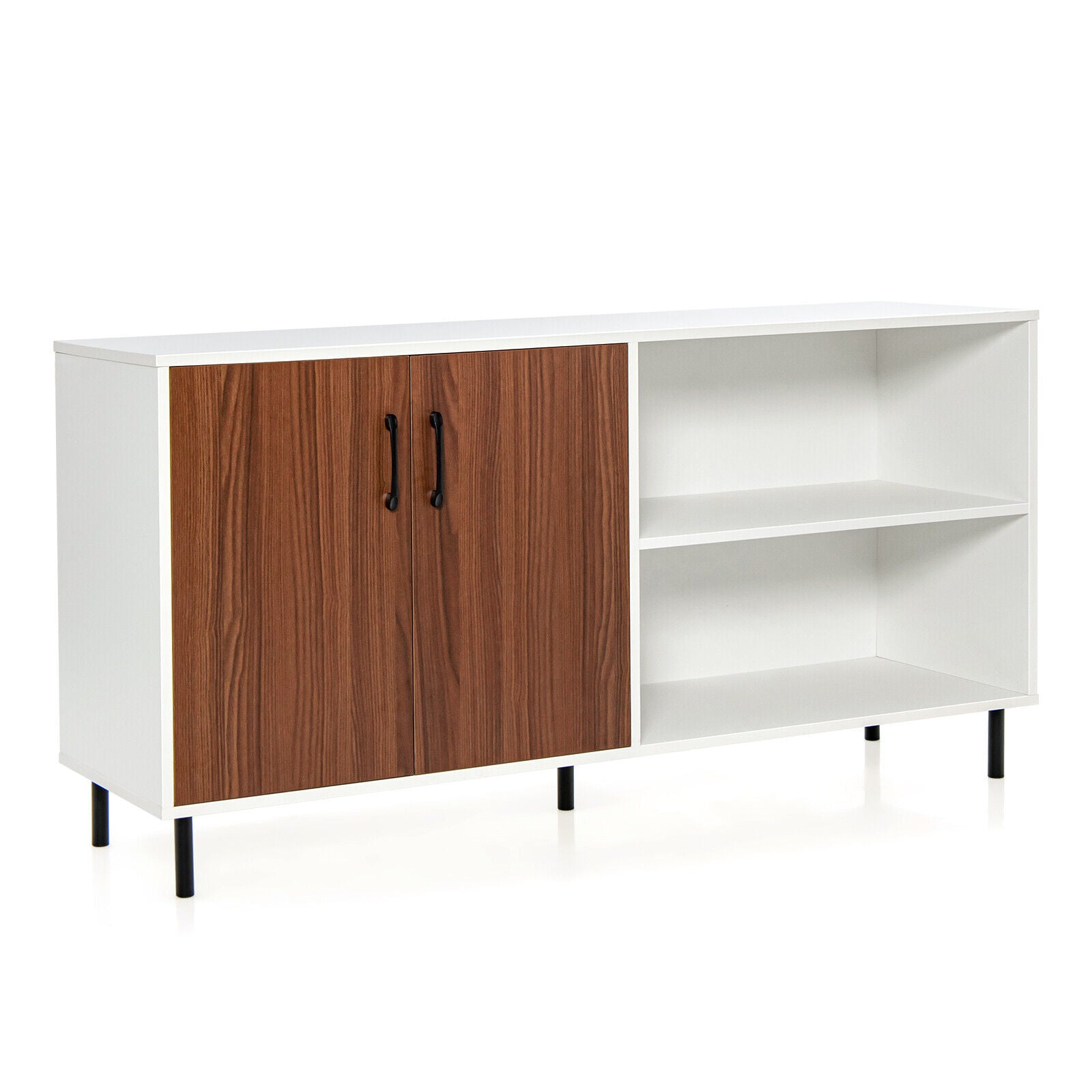 Boyel Living BL-JV10261BN White Modern Multi-Use Sideboard Cabinet with Storage