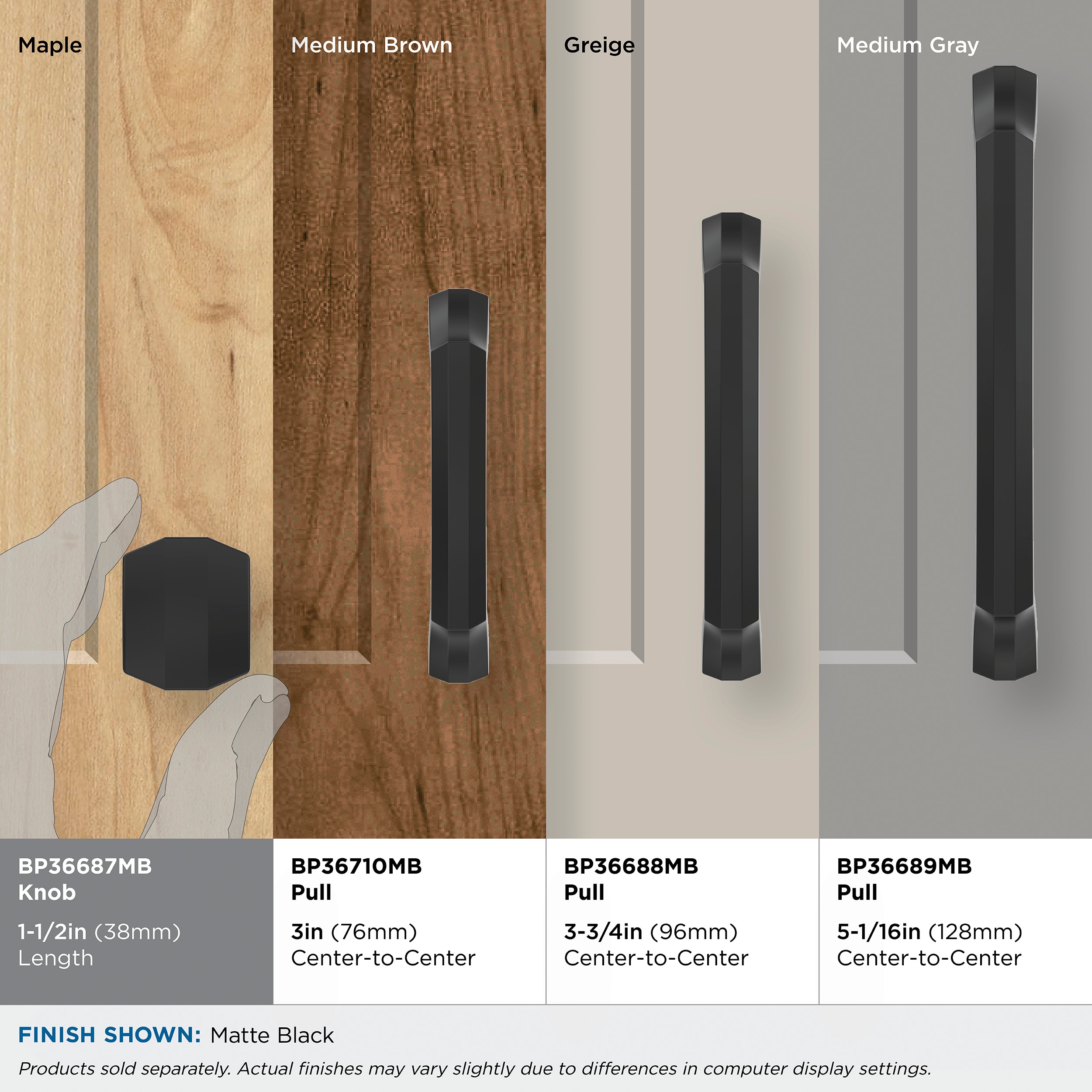 Amerock BP36687MB Cabinet-Knobs - View #8