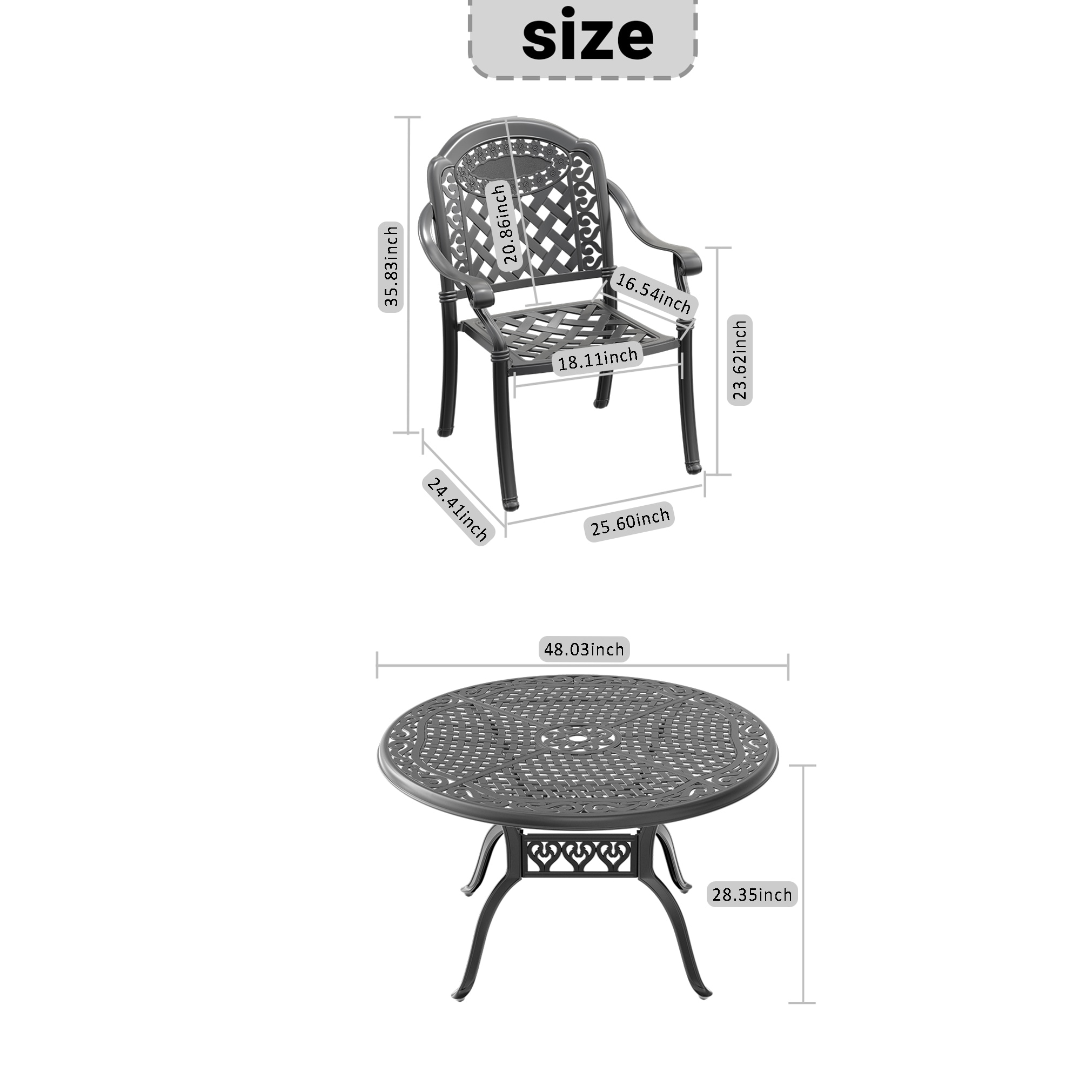Kahomvis NICE-QP1092-142 Patio-Dining-Sets - View #5
