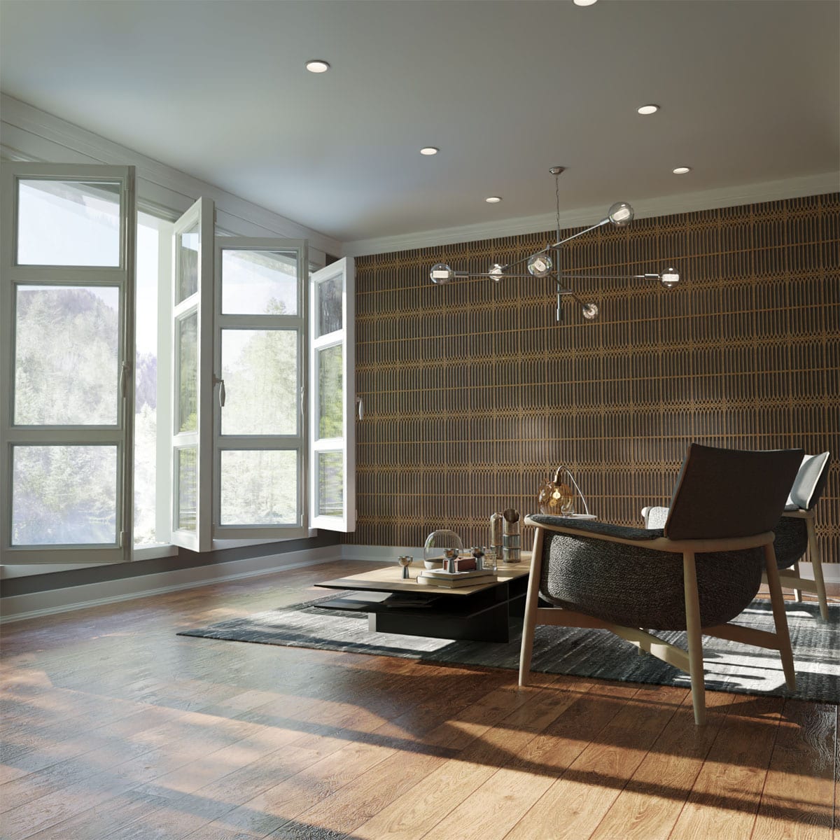 Ekena Millwork WALW08X08X0375CRPRO 7-3/8-in x 7-3/8-in Smooth Paintable/Stainable Wood Fretwork Wall Panel ( 0.38 )