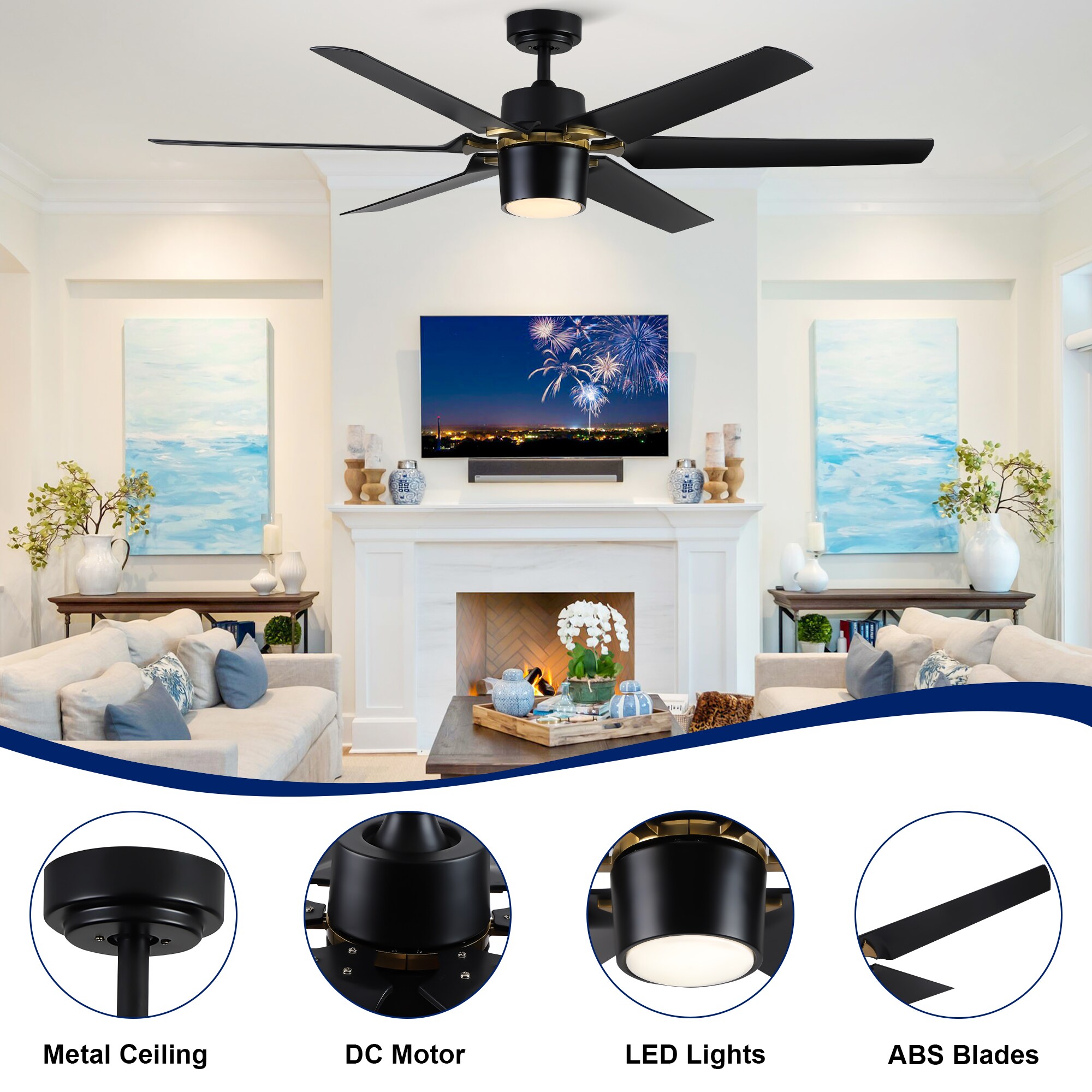 YUHAO LSDC1127BK602 Ceiling-Fans - View #4