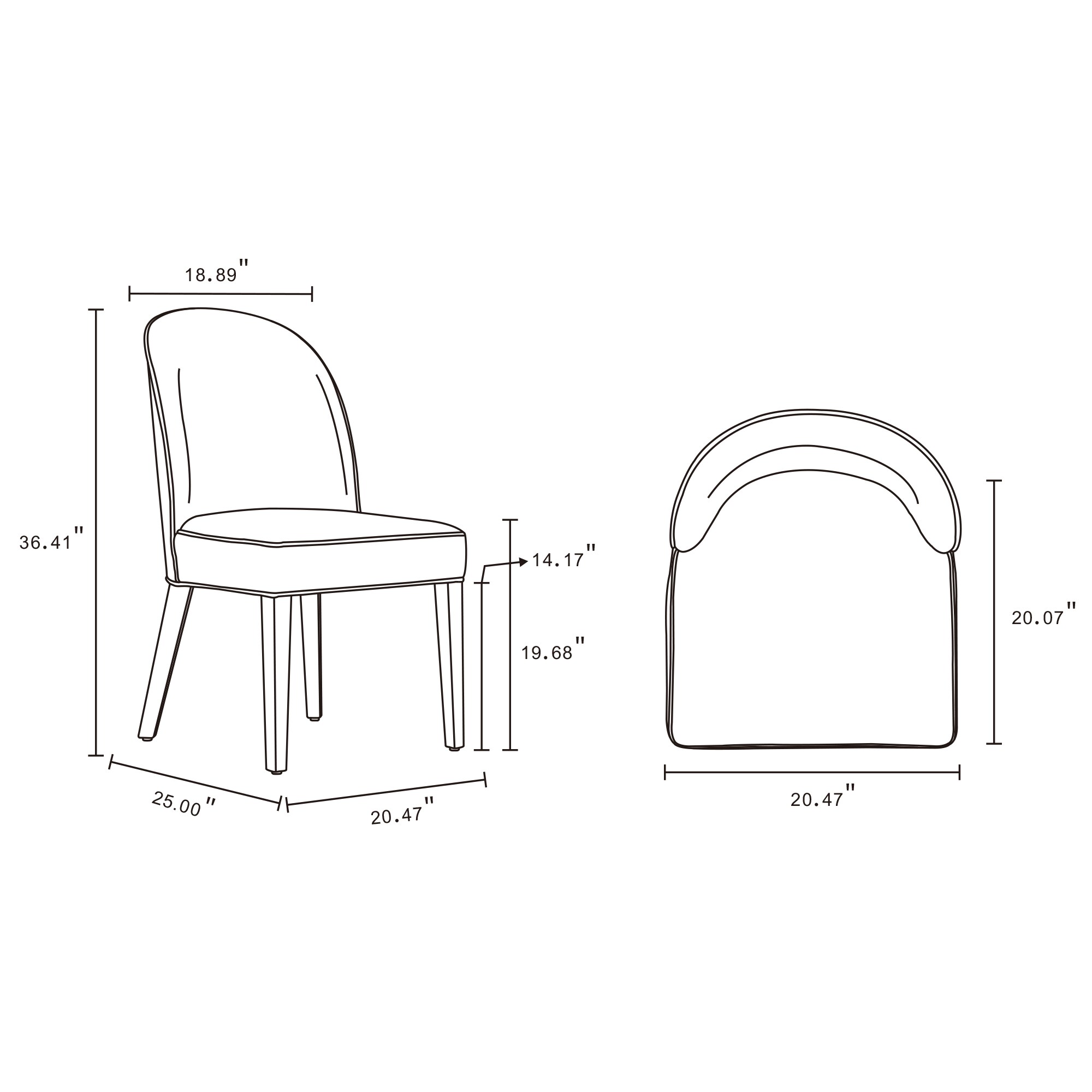 Manhattan Comfort 4-DC087-LG Dining-Chairs - View #5