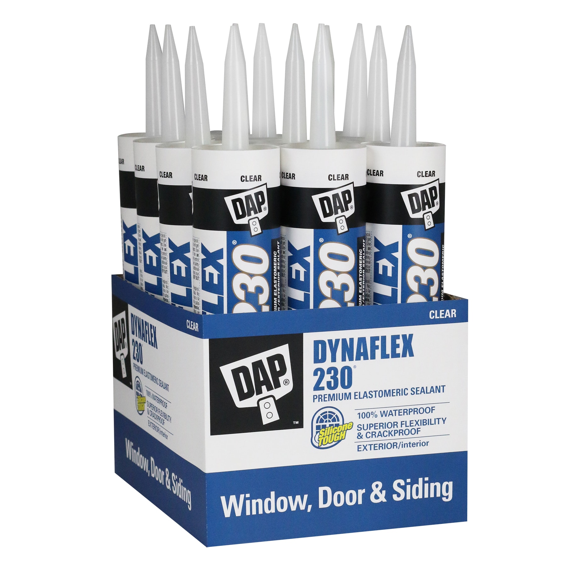 DAP 7079818304SOS DYNAFLEX 230 12 -Pack 10.1-oz Window door Clear Paintable Latex Caulk