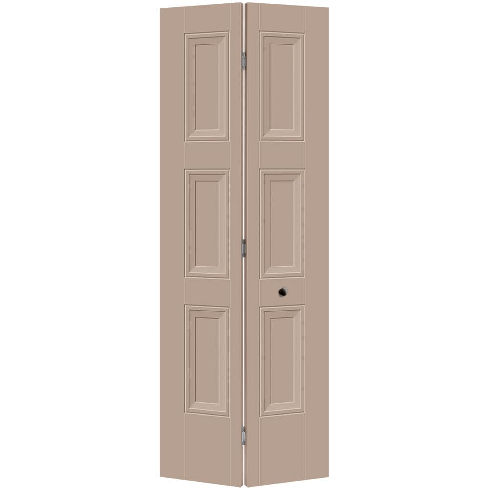 Masonite 1573067 Livingston 30-in x 80-in Sandpiper 3-panel Smooth Hollow core Prefinished Molded composite Closet Bifold Door ( Hardware Included )