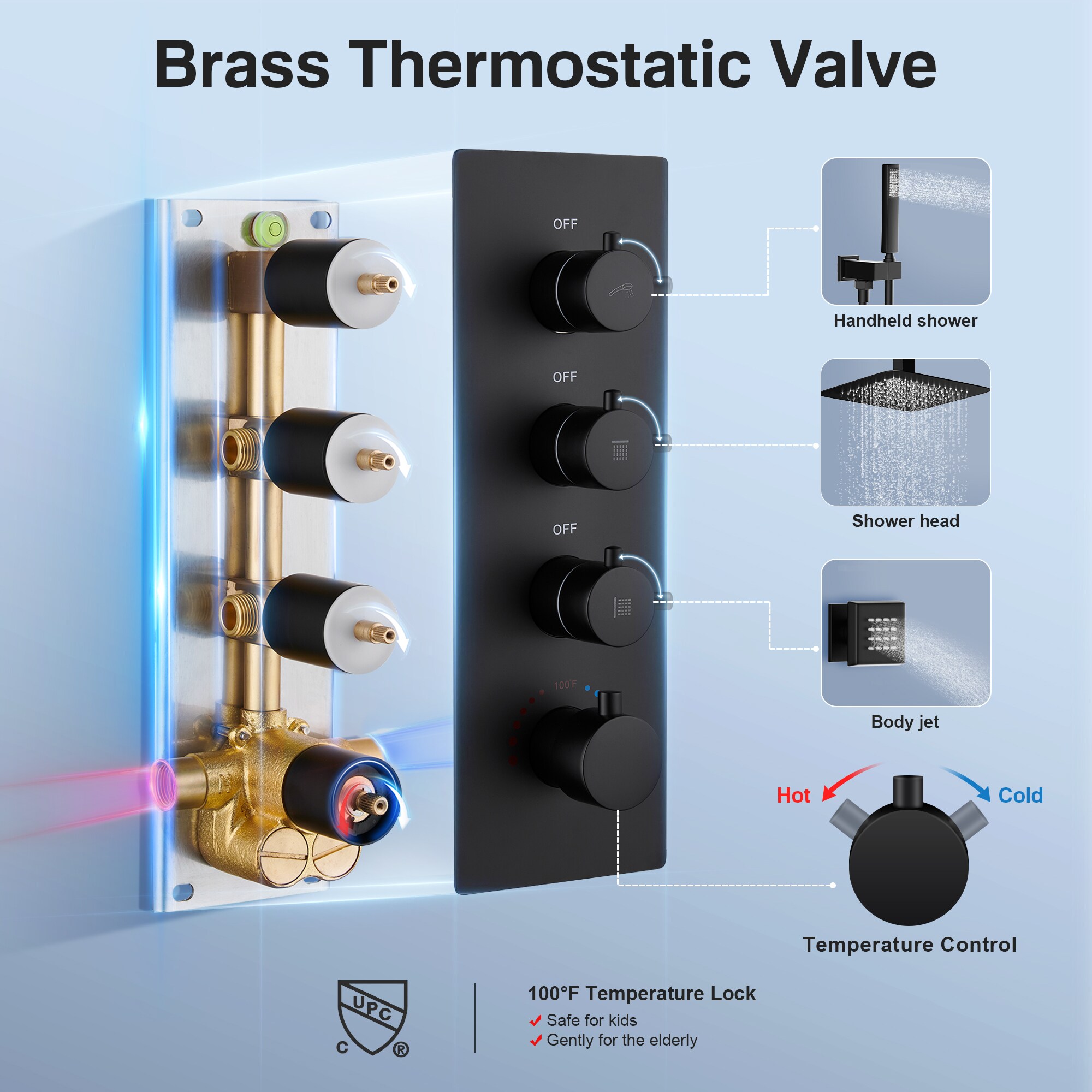 CASAINC TC05-VB Showerhead-Bar-Panels - View #9