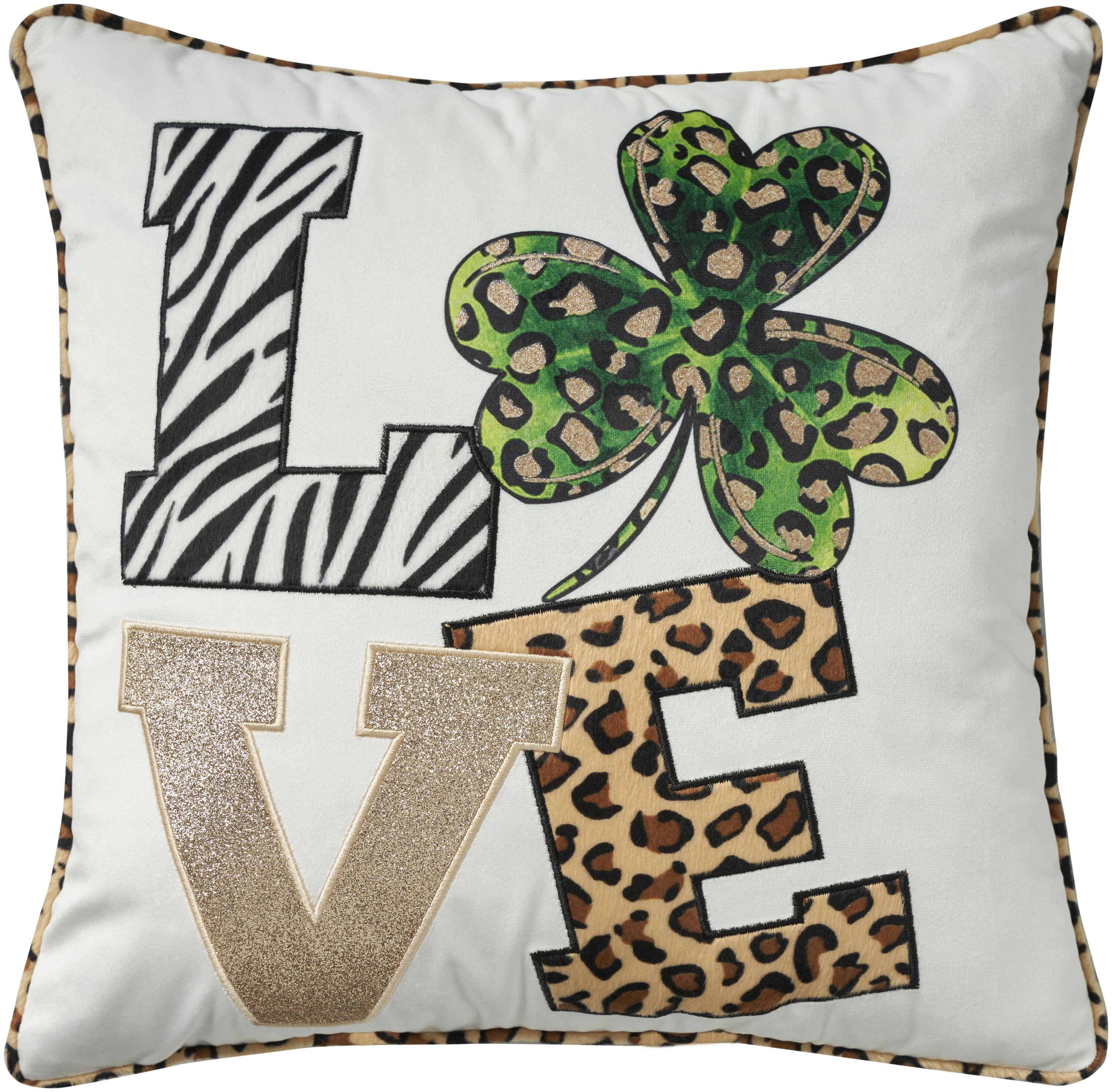 Mina Victory 0798019013837 Holiday Pillows 16-in x 16-in Multicolor Square Indoor Decorative Pillow