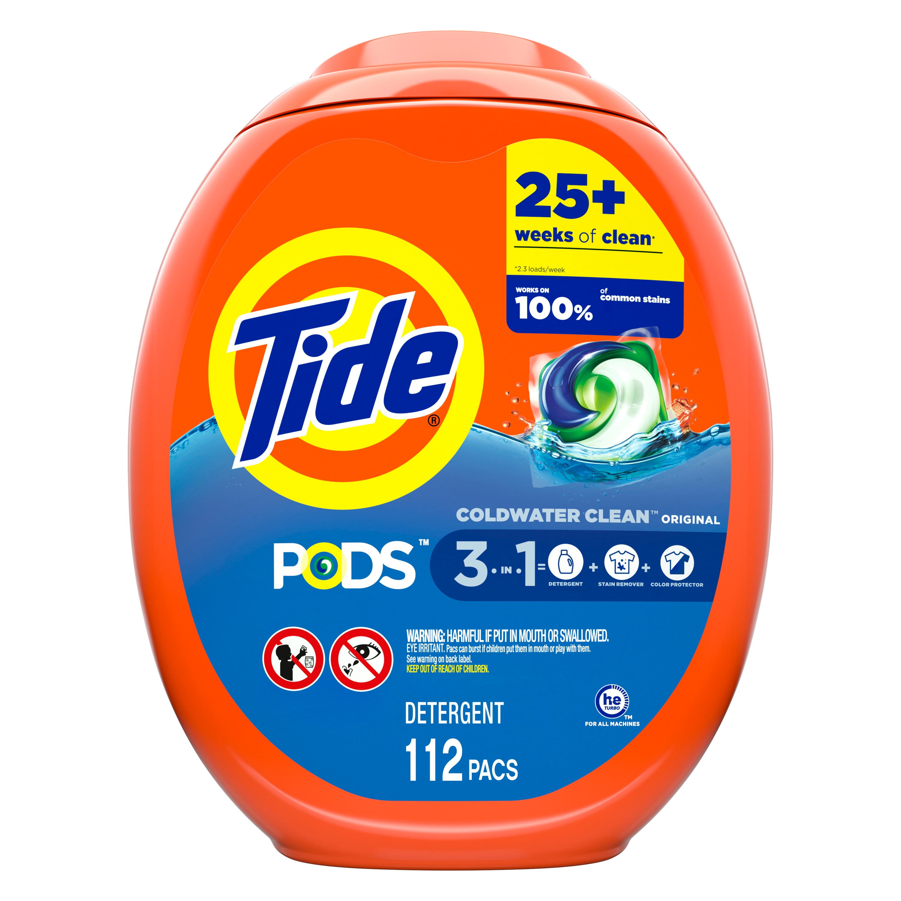 Tide Pods Laundry Detergent Soap Pods, Original, 3 Bag Value Pack