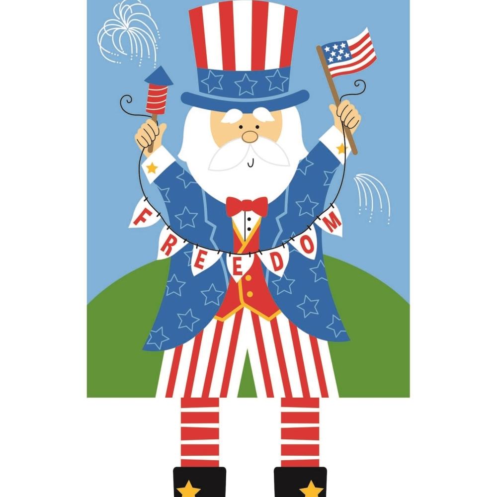 Magnolia Garden Flags DCKS2518  M010073 Uncle Sam Polyester Garden Flag