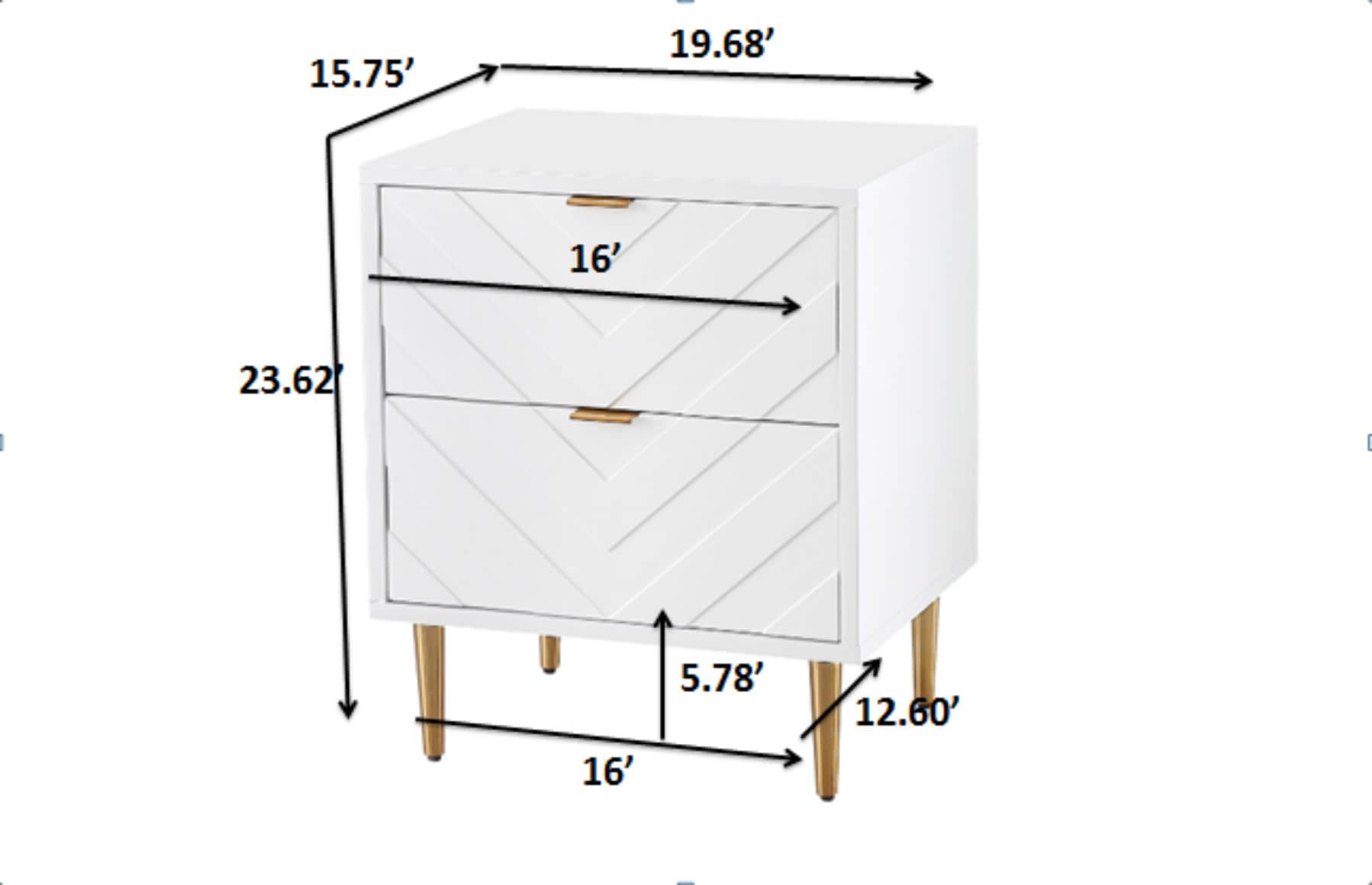 CASAINC WF-BEC-1472P-WH nightstands - View #11