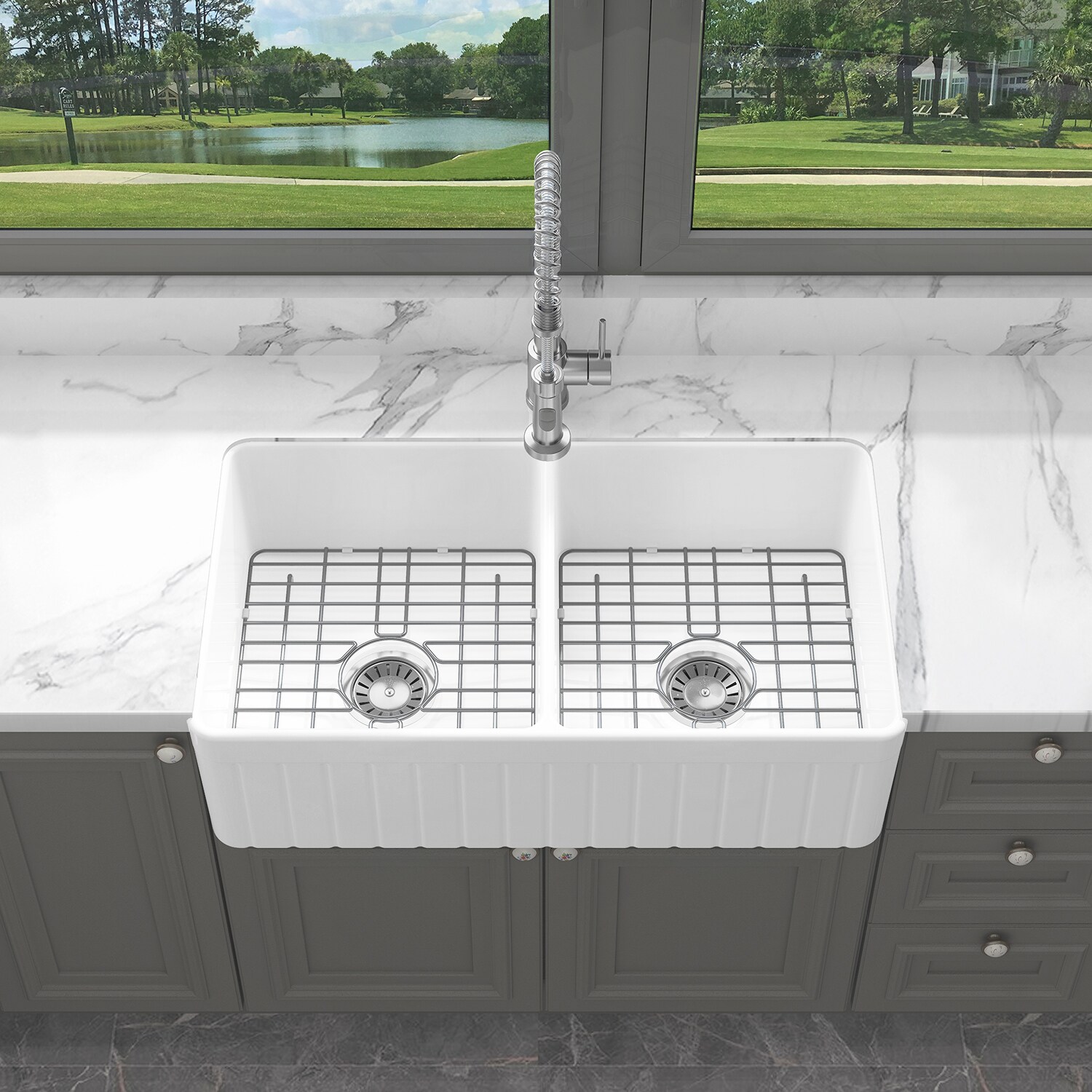 Sinber F3318D-OLR Kitchen-Sinks - View #2