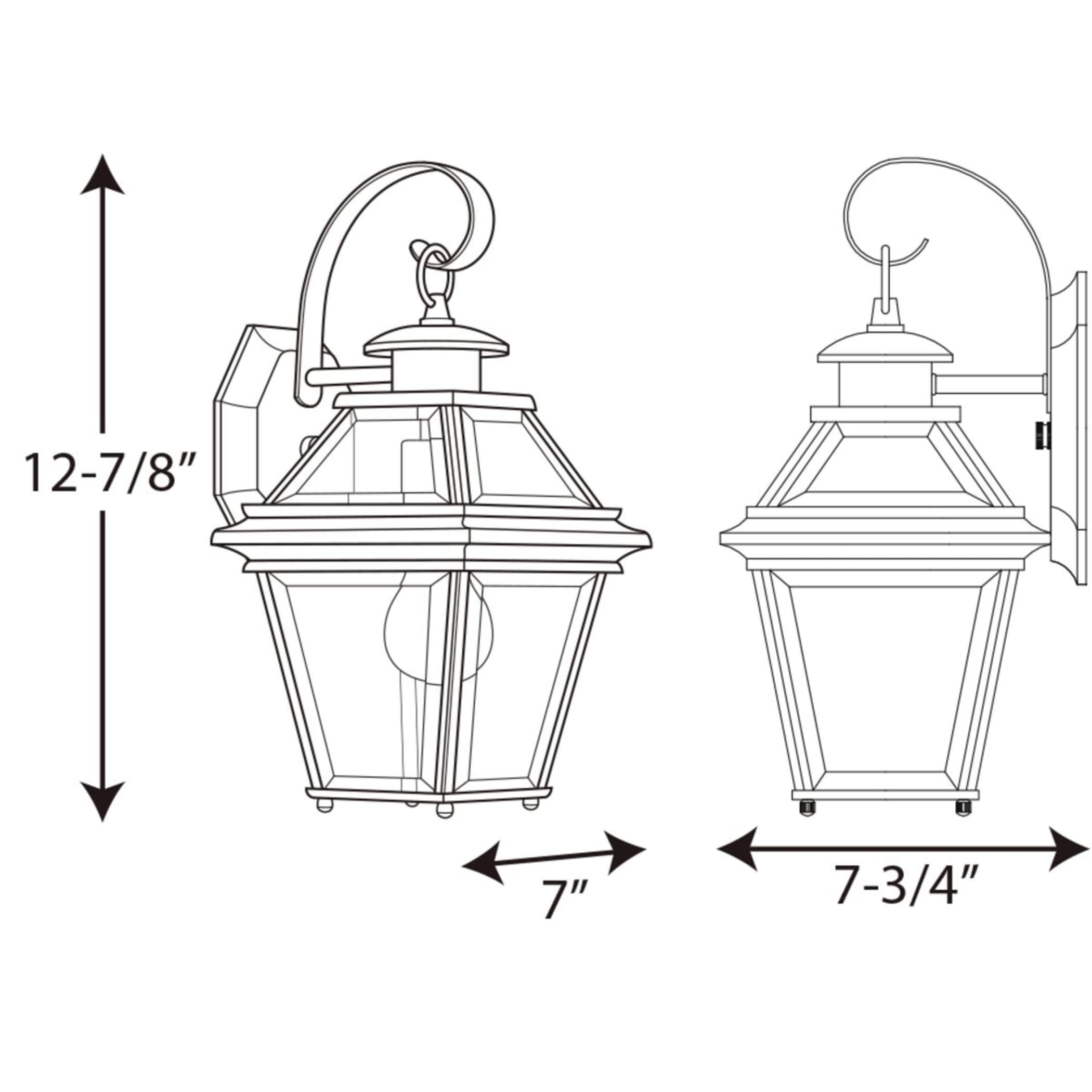 Burlington Antique Bronze Dimmable Wall Lantern Sconce