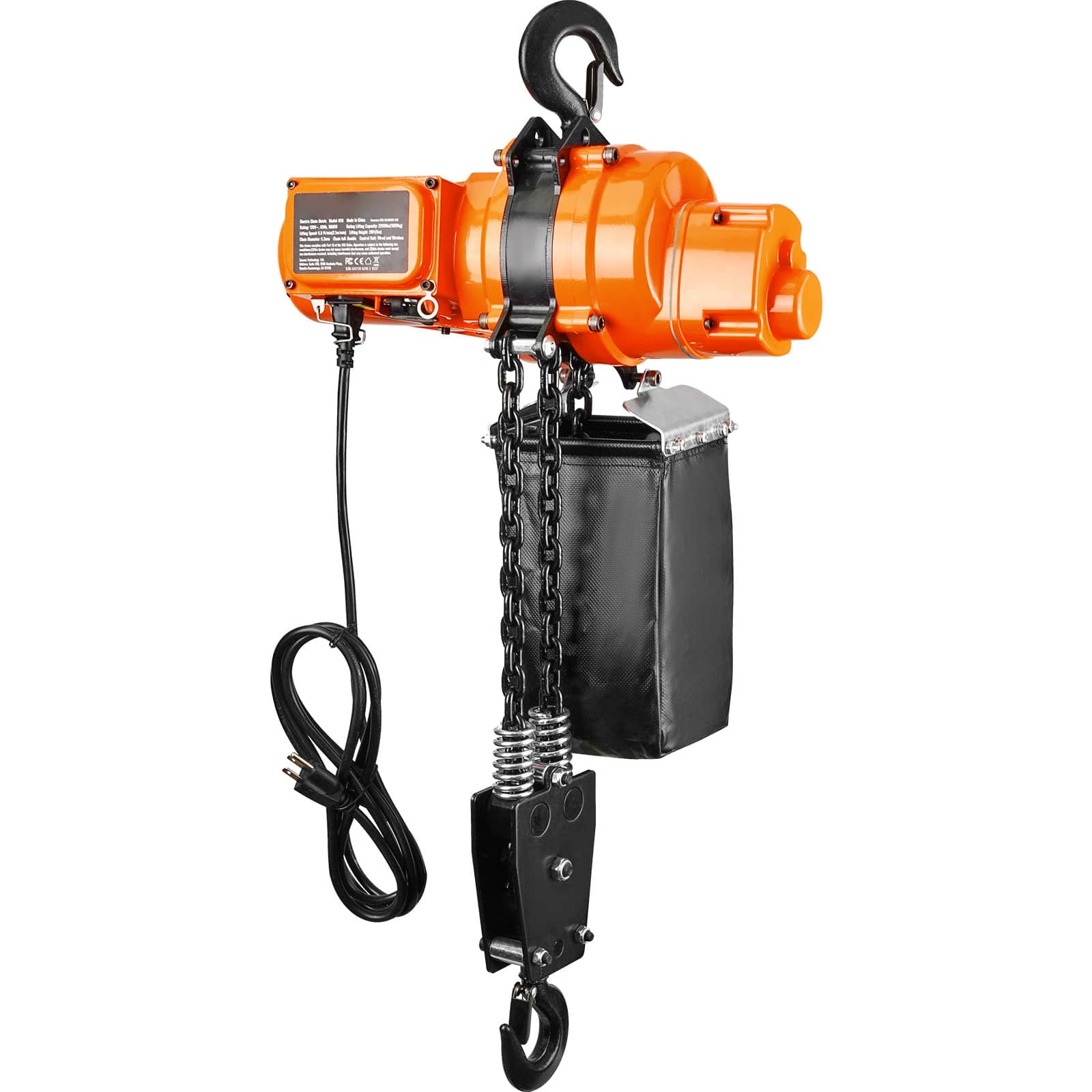 Etokfoks  Electric Chain Hoist 2200 lbs Load Single Phase Crane Hoist 20 ft Lifting Height Dual Wireless Wired Control Powerful Motor