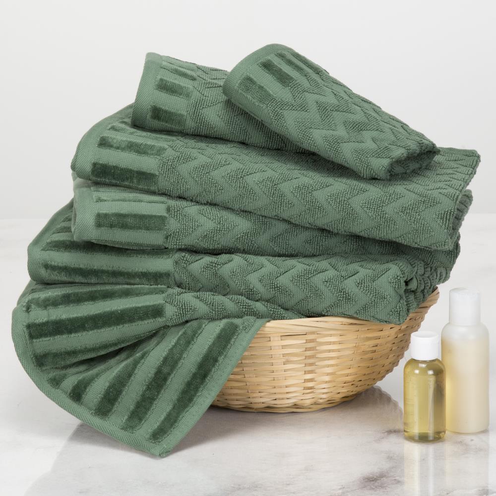 Home Decorators Collection Egyptian Cotton Sage Green Bath Sheet (Set of 4)