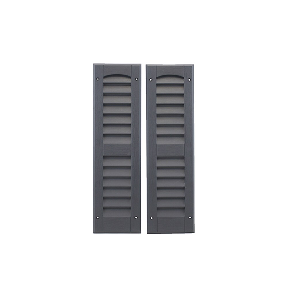 Shed Windows and More S621BLK Shutters 6 in x 21 in Vinyl Shutters for Shed Chicken Coop Shutters (Black)