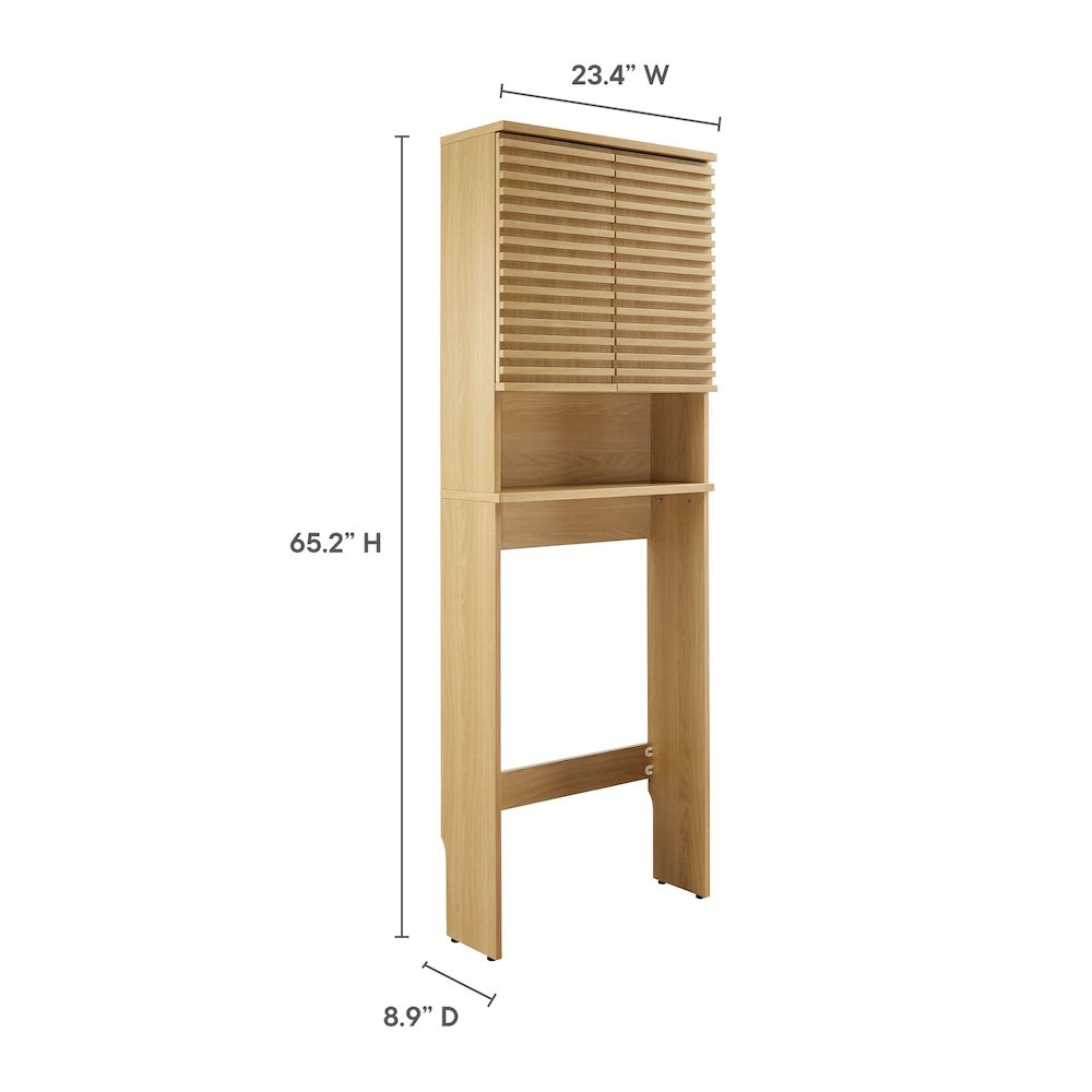 Modway EEI-6853-OAK Bathroom-Wall-Cabinets - View #3