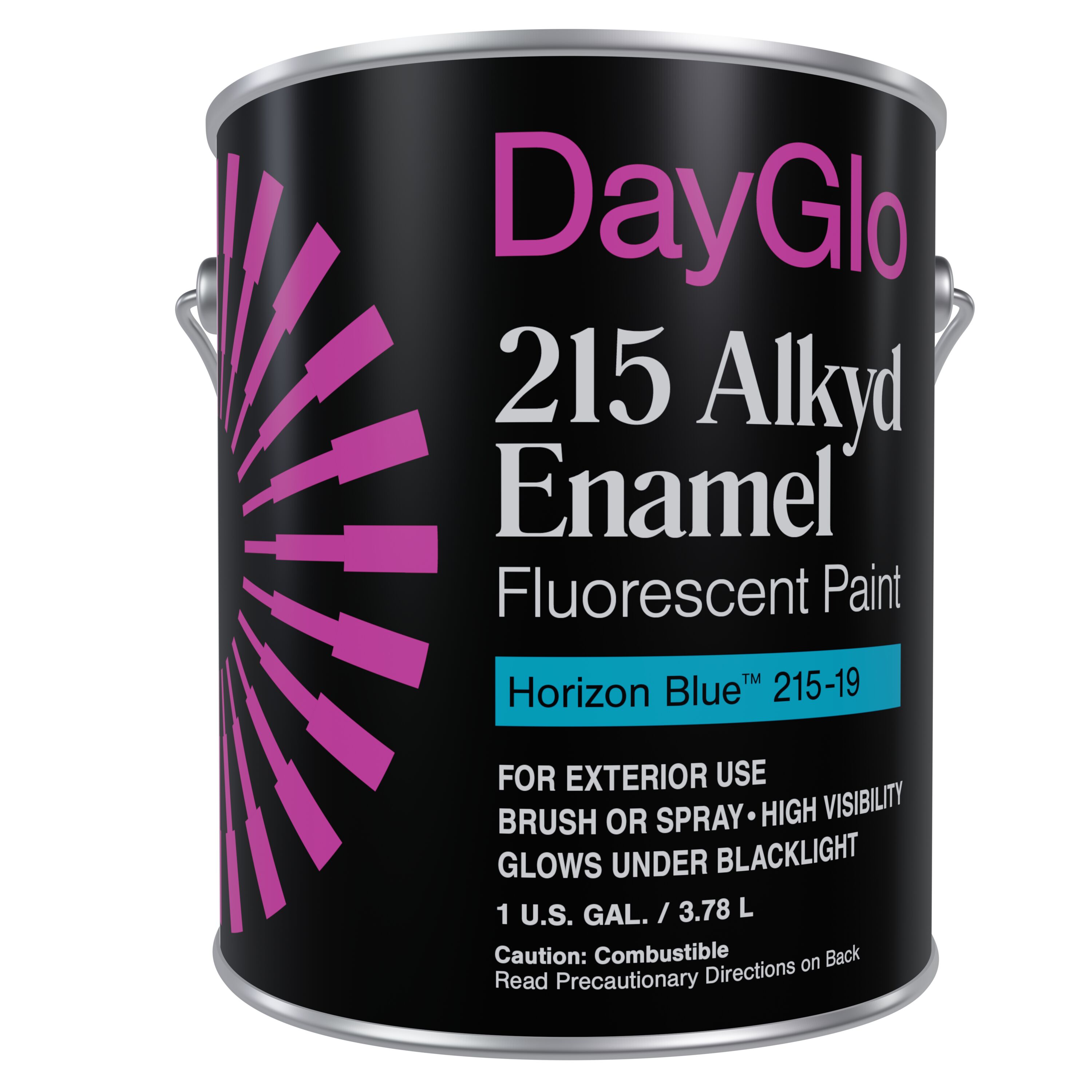 DayGlo 215-19-CNGL Oil-based Pre-tinted Low Odor Blue/Matte Fluorescent Paint (1-Gallon)