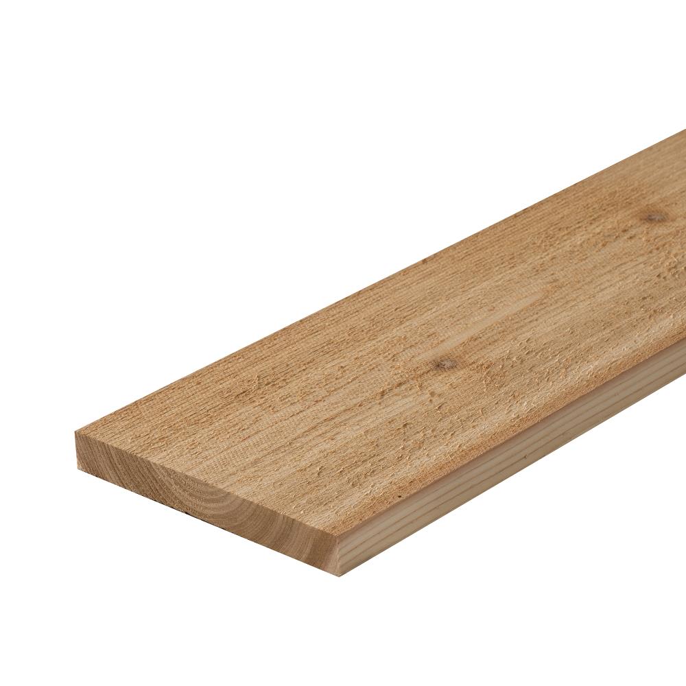 RELIABILT 1-in x 6-in x 8-ft Unfinished #3 Better S1S2E Cedar Common Softwood Board