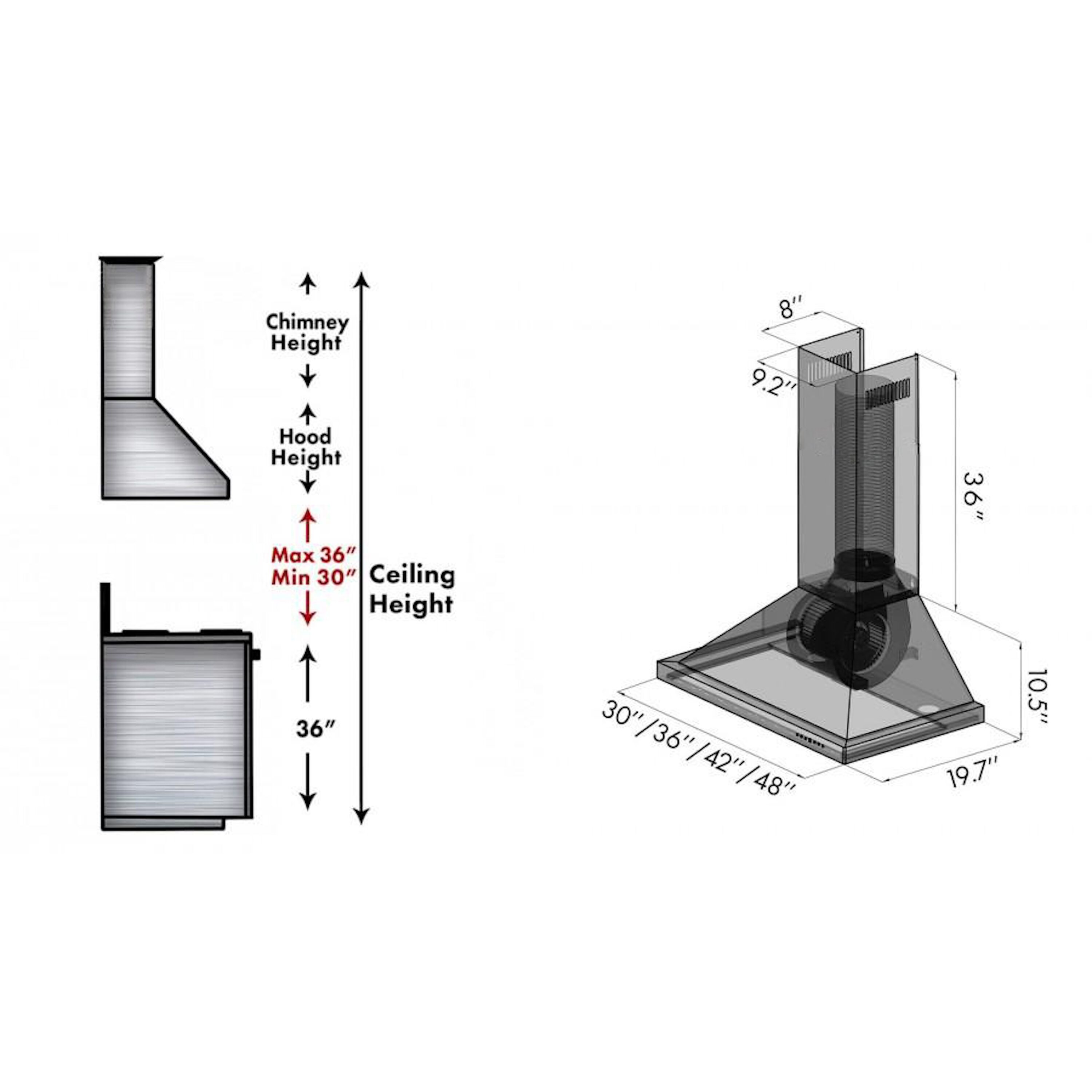 ZLINE KITCHEN & BATH 8KBS-36 Wall-Mounted-Range-Hoods - View #8