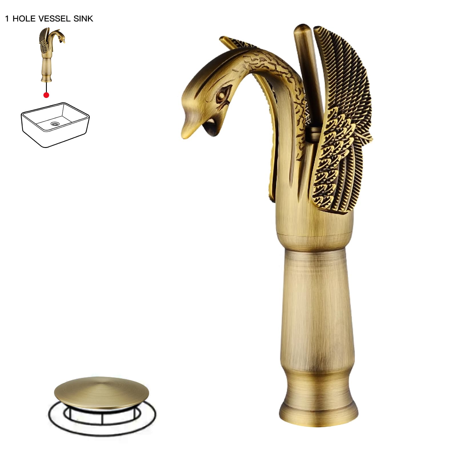 Vintage Brass Swan Faucet  Second Use Building Materials and