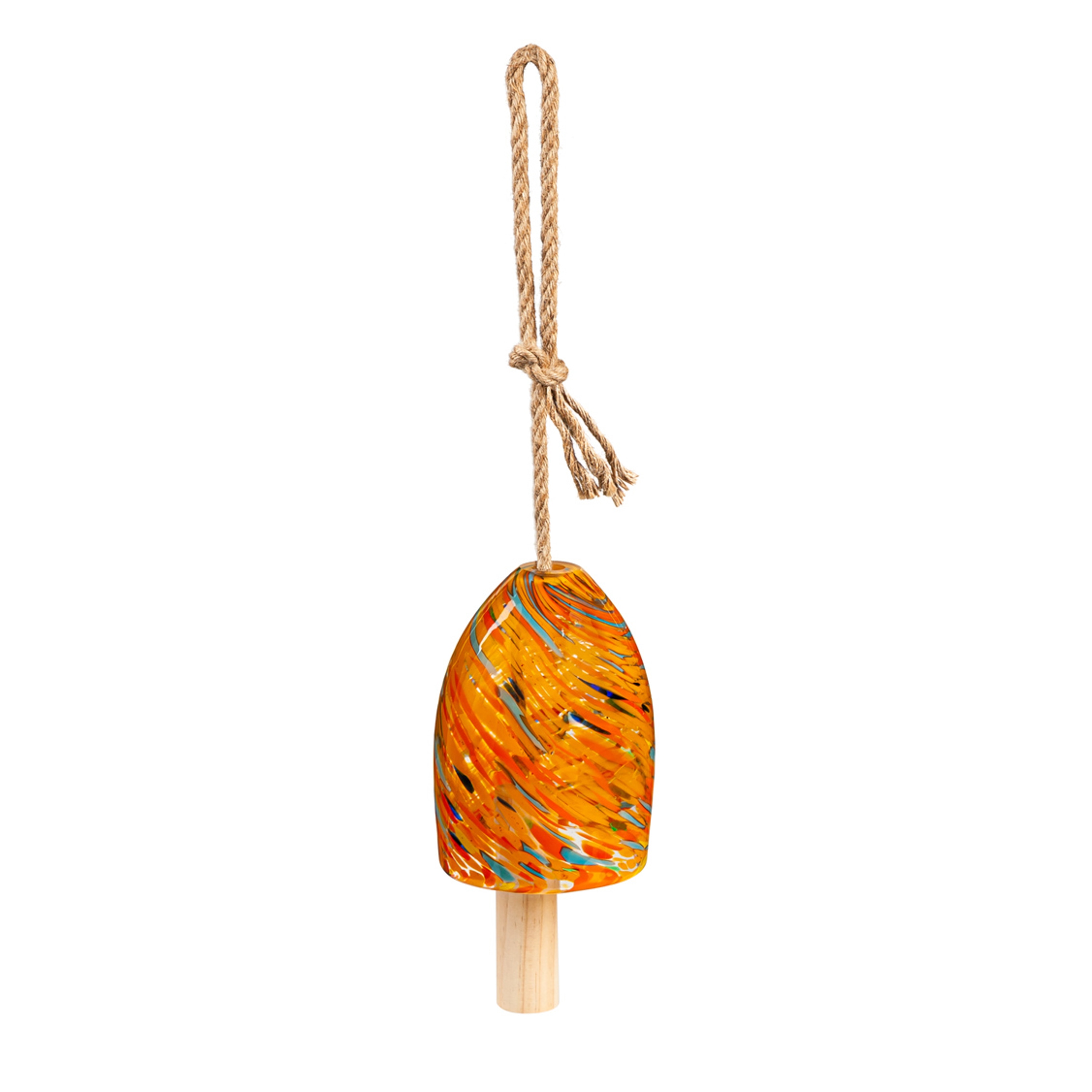 Evergreen ZKR2WC1995E 7-in Yellow Porcelain Bell Wind Chime