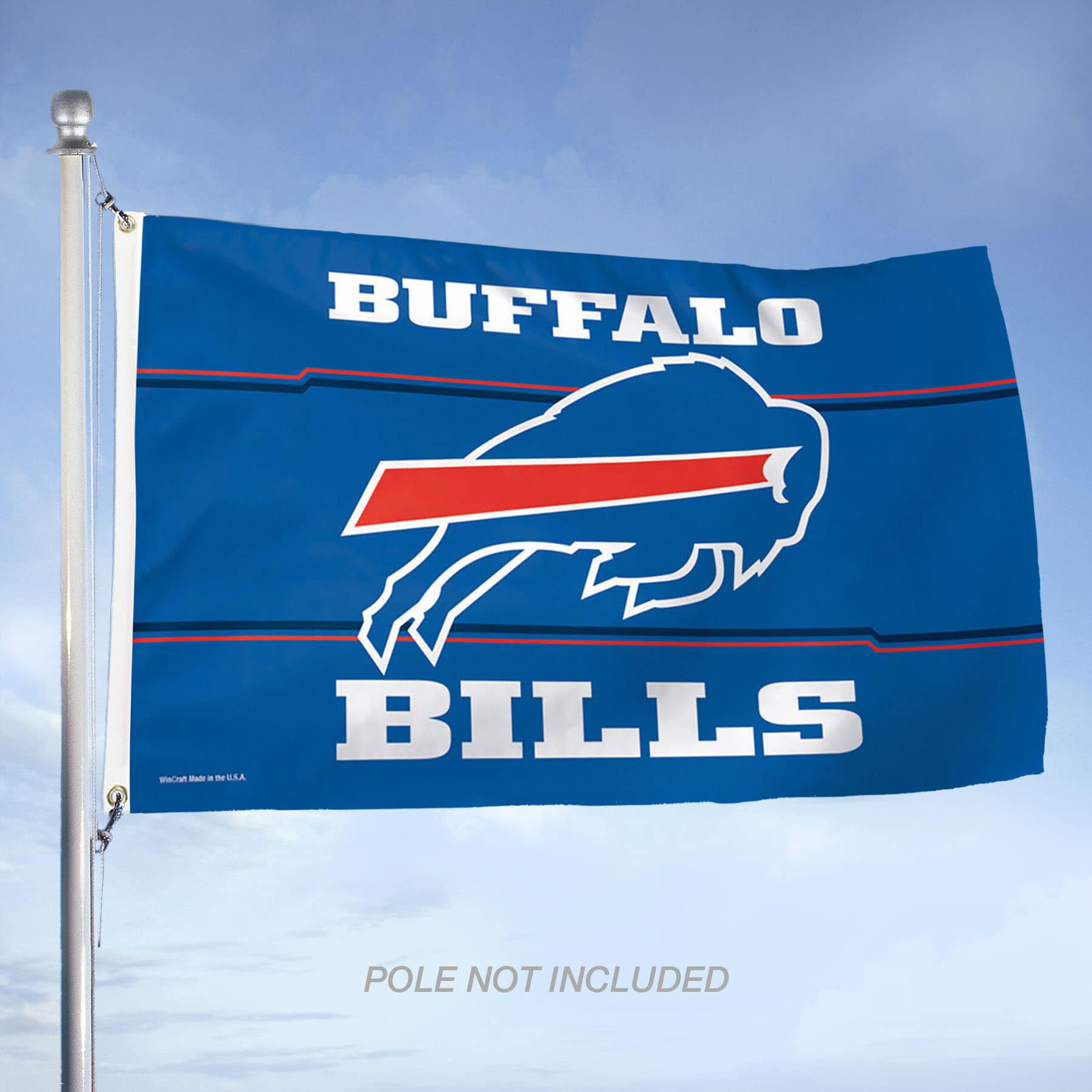 Buffalo Bills 3' x 5' Polyester Flag, Pole and Mount