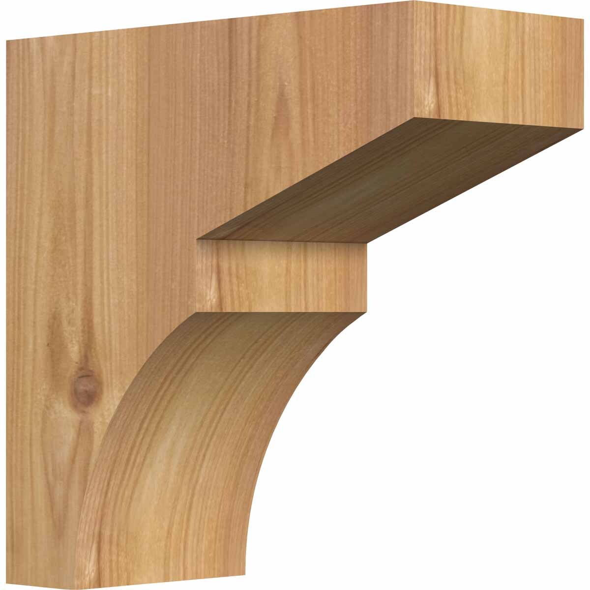 Ekena Millwork COR04X08X08MON00SWR 3.5-in x 8-in x 8-in Monterey Unfinished Western red cedar Wood Paintable/Stainable Corbel