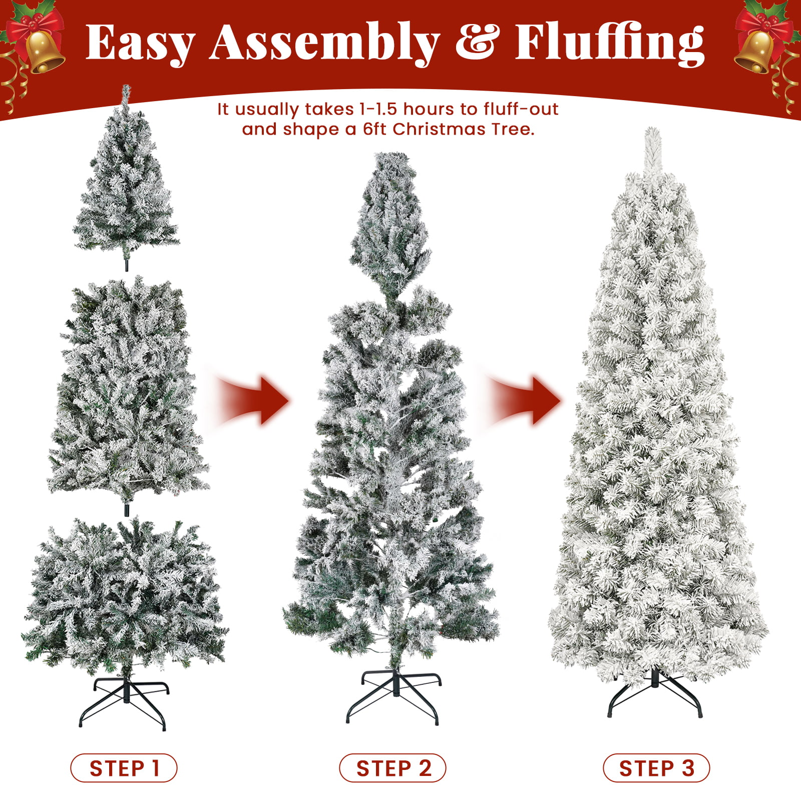 Serwall SW-A122-008-6FT Artificial-Christmas-Trees - View #3